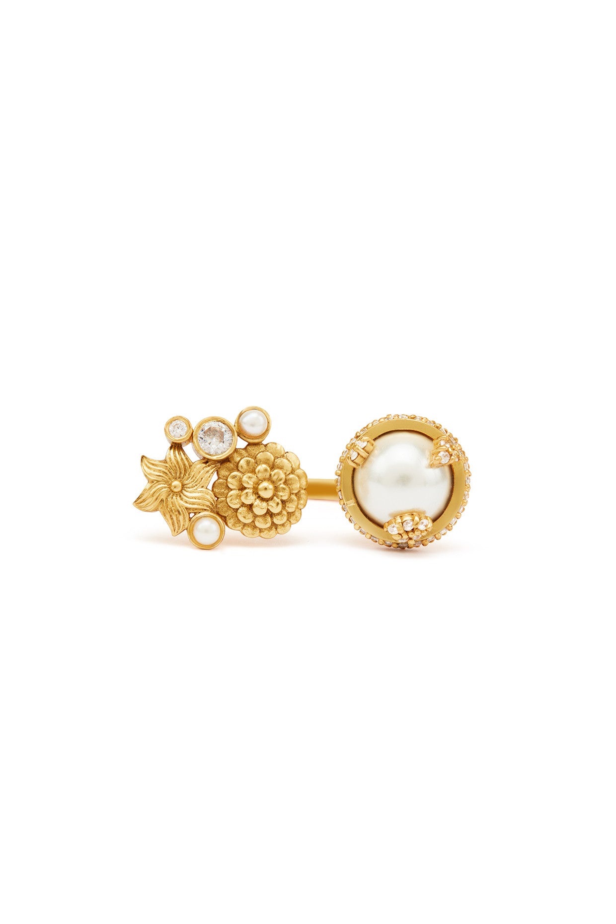 22kt Gold Plated Opaline Statement Ring