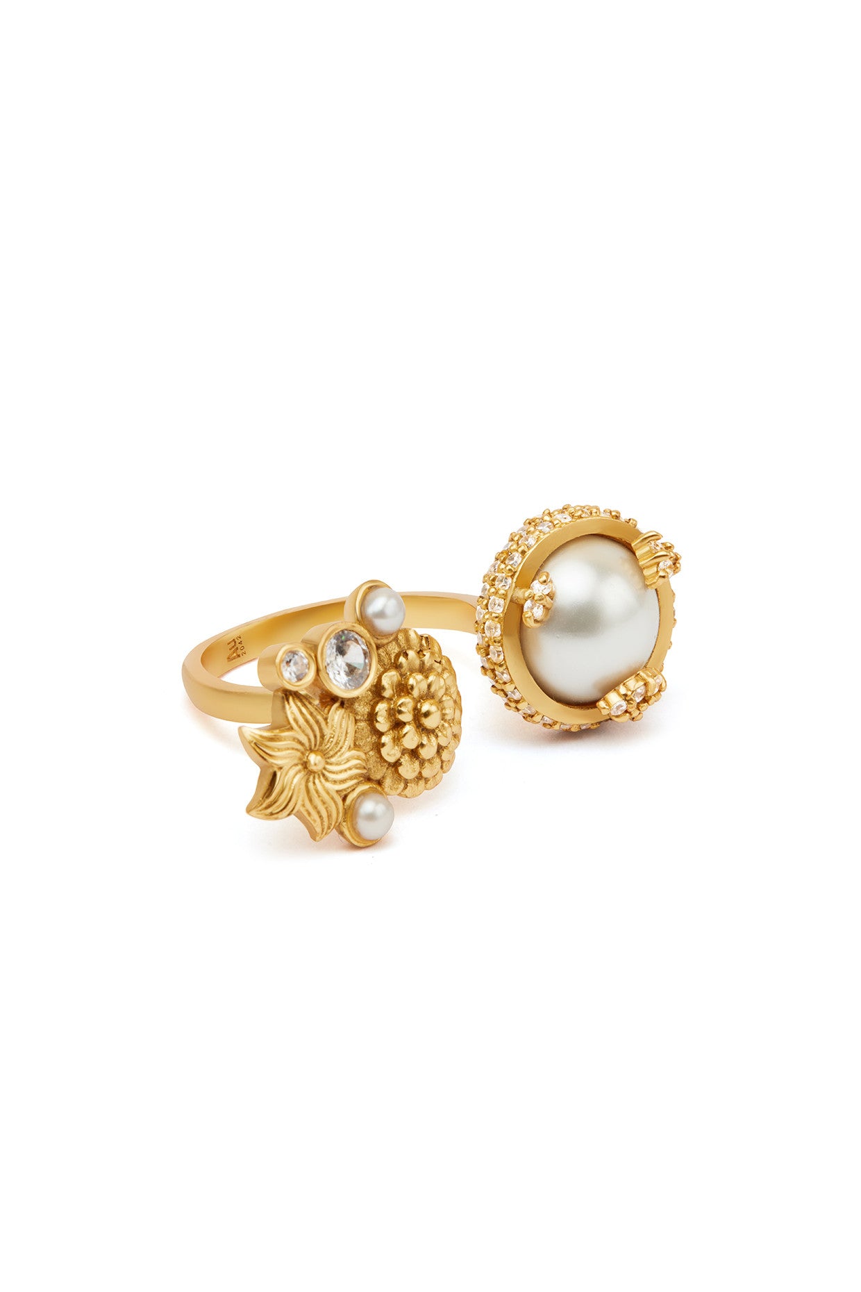 22kt Gold Plated Opaline Statement Ring
