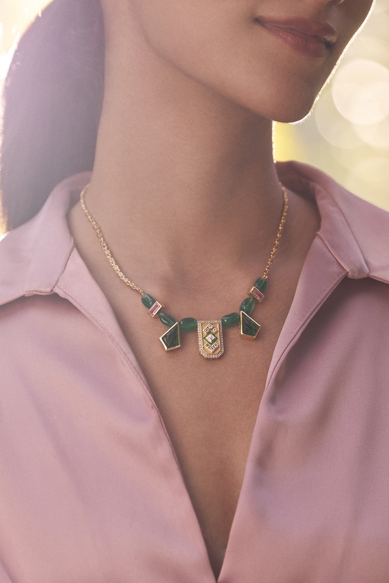 22kt Gold Plated Rumeli Dainty Necklace