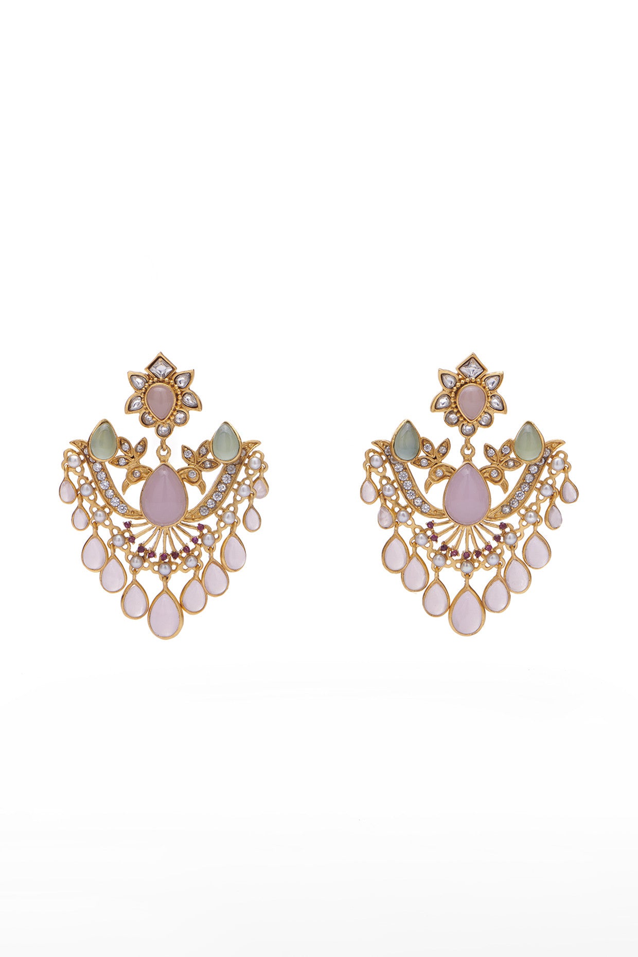 22kt Gold Plated Ethereal Swan Lake Earrings