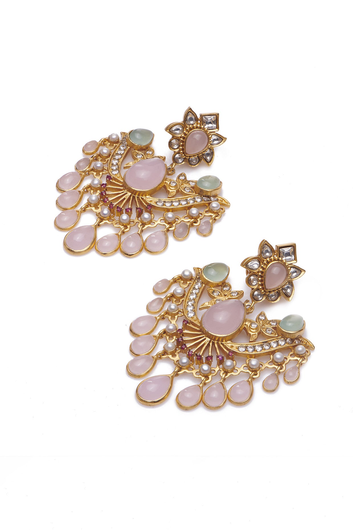 22kt Gold Plated Ethereal Swan Lake Earrings