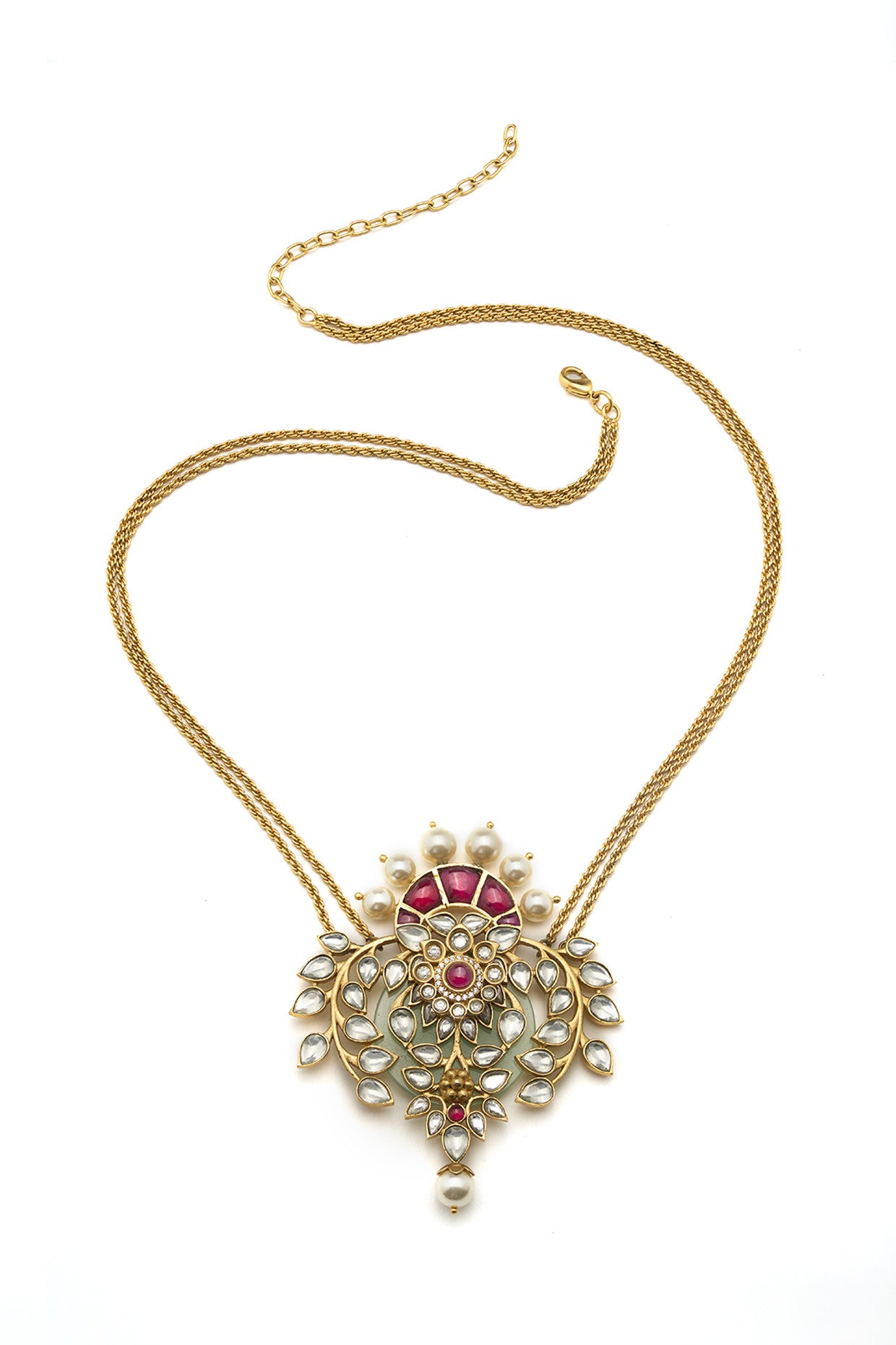 22kt Gold Plated Multi Stone Necklace