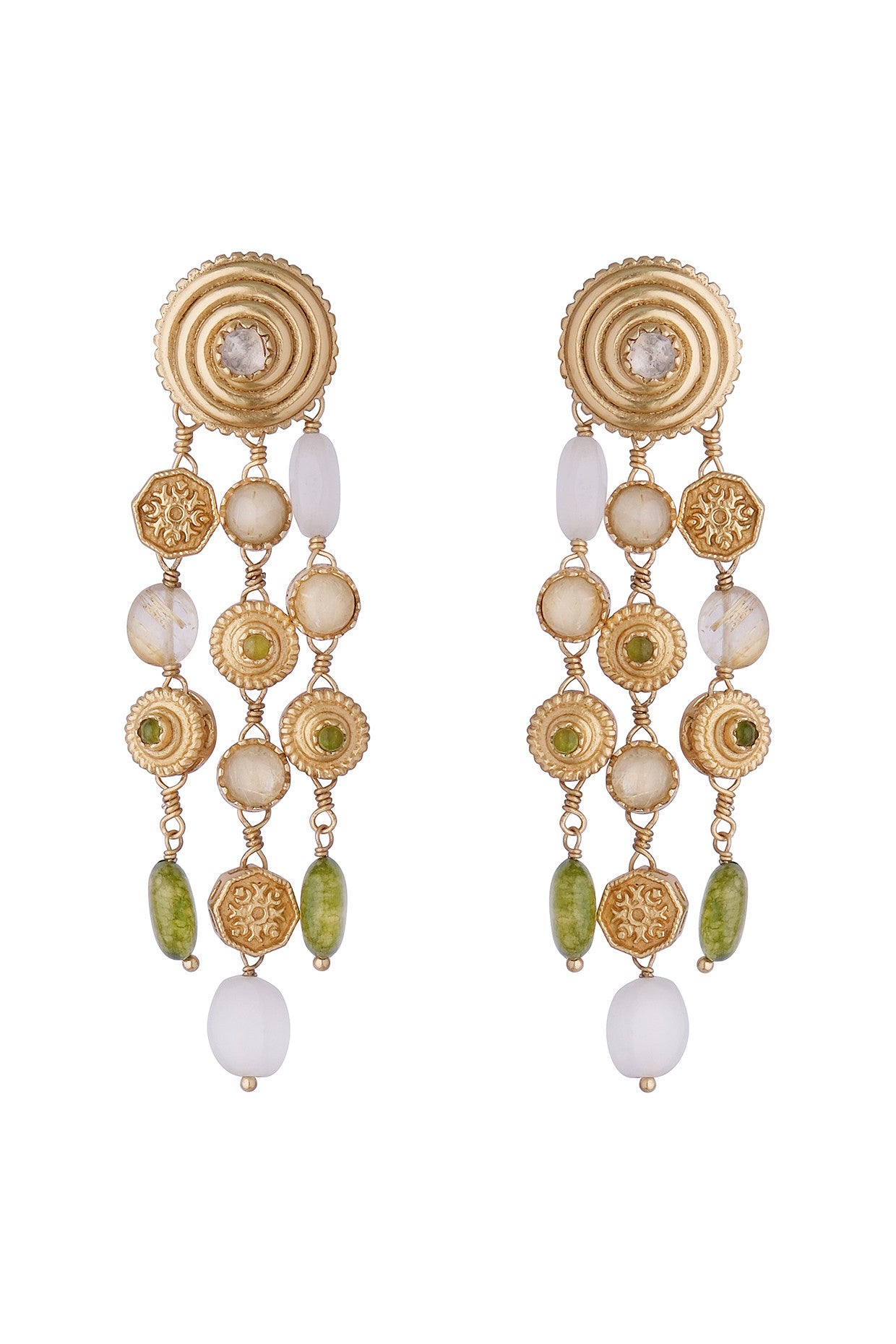 22kt Gold Plated Azra Classic Multi-Strand Earrings