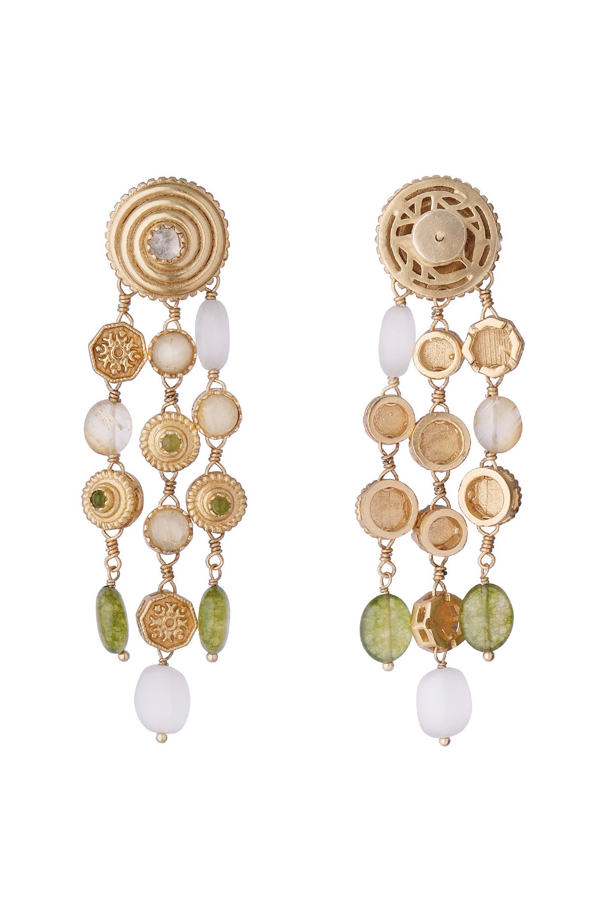 22kt Gold Plated Azra Classic Multi-Strand Earrings