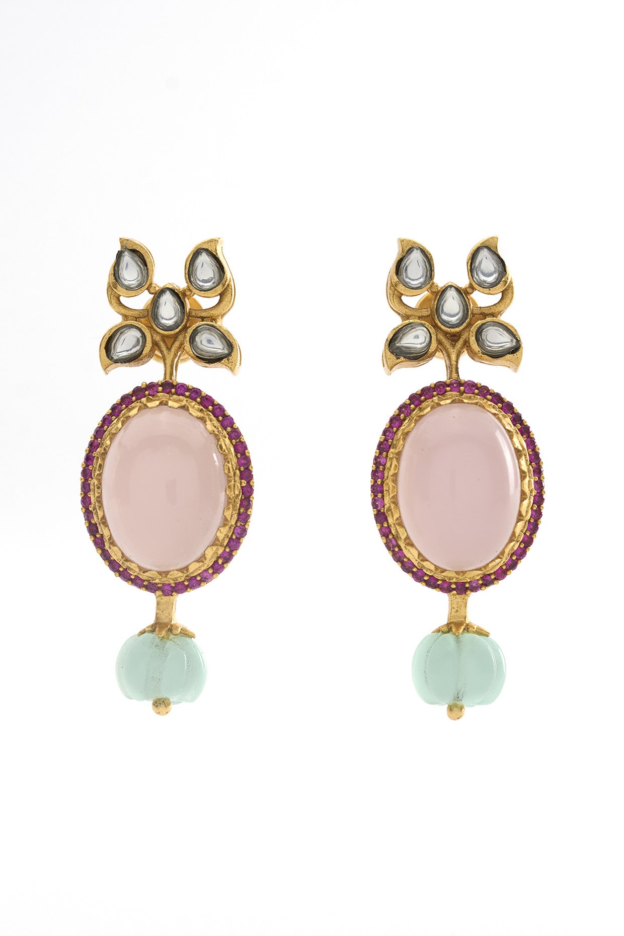 22kt Gold Plated Gulmohar Pastel Drops