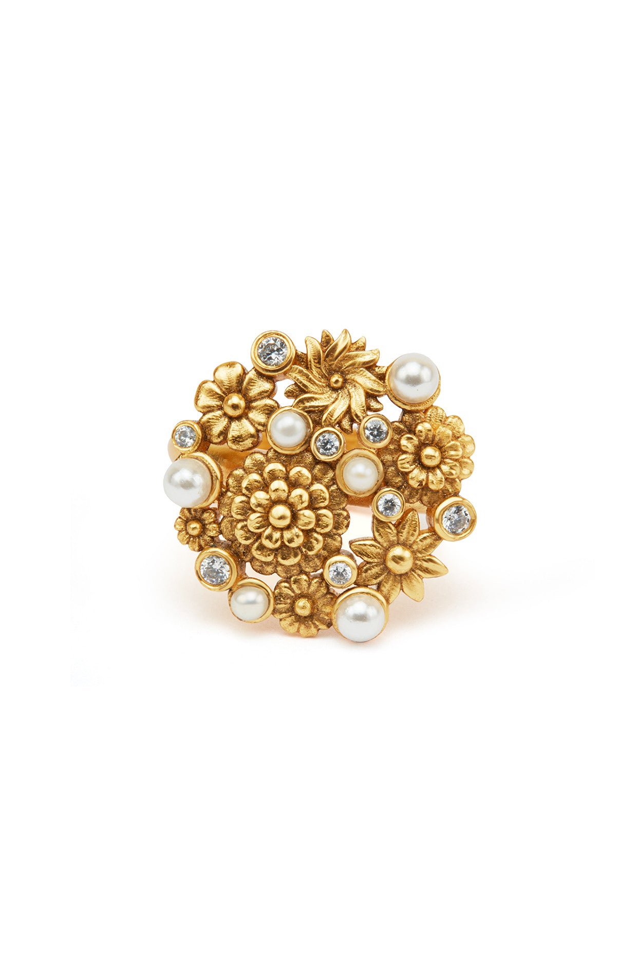 22kt Gold Plated Opaline Perla Ring