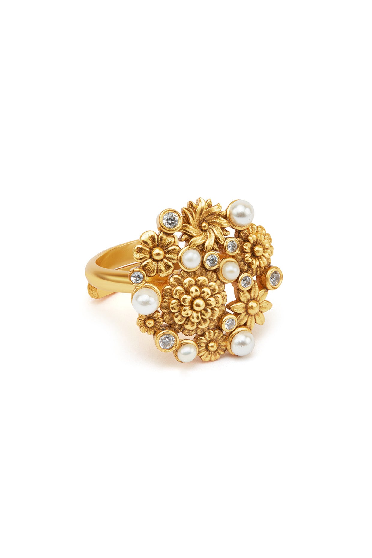 22kt Gold Plated Opaline Perla Ring