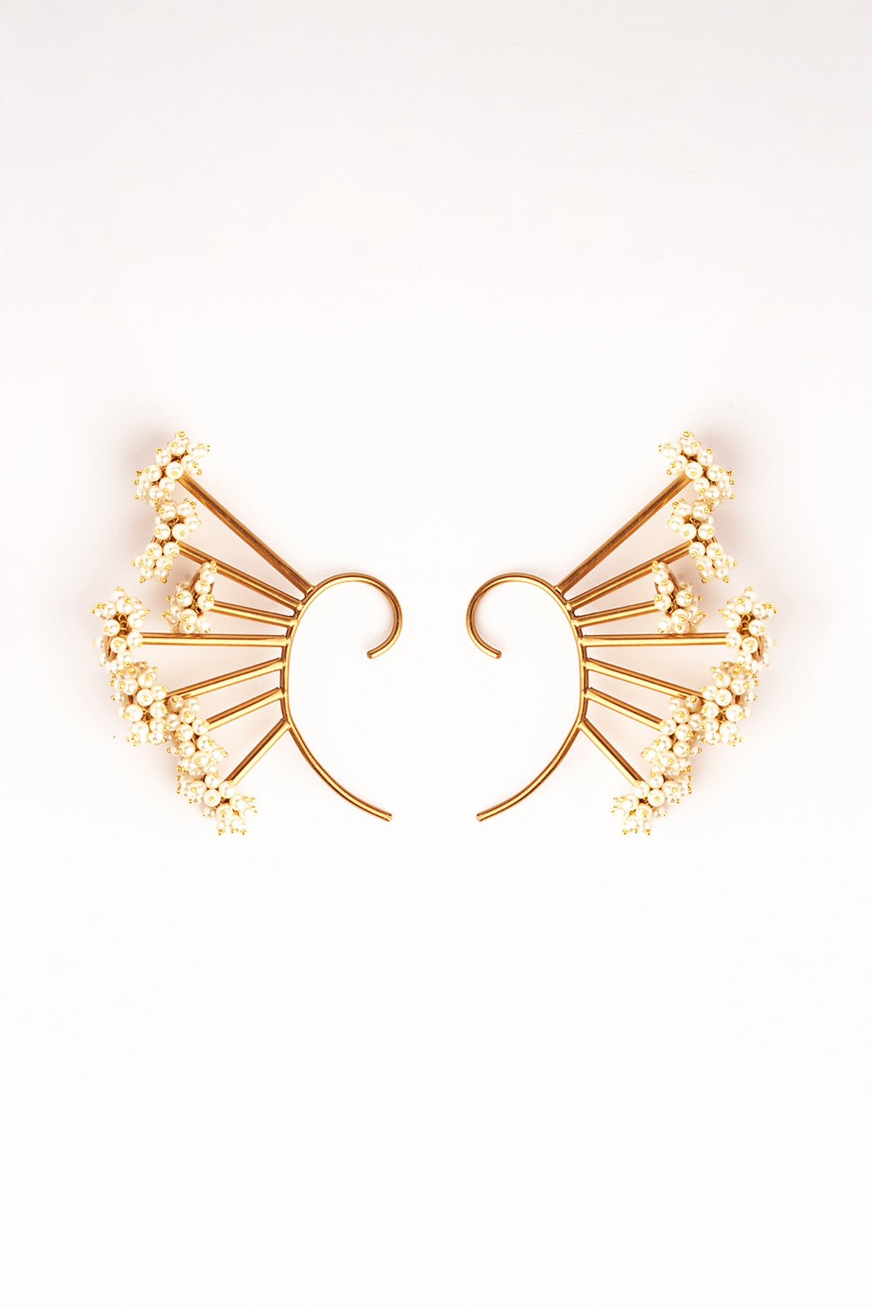 22kt Gold Plated Pearl Bunch Gold Earcuffs