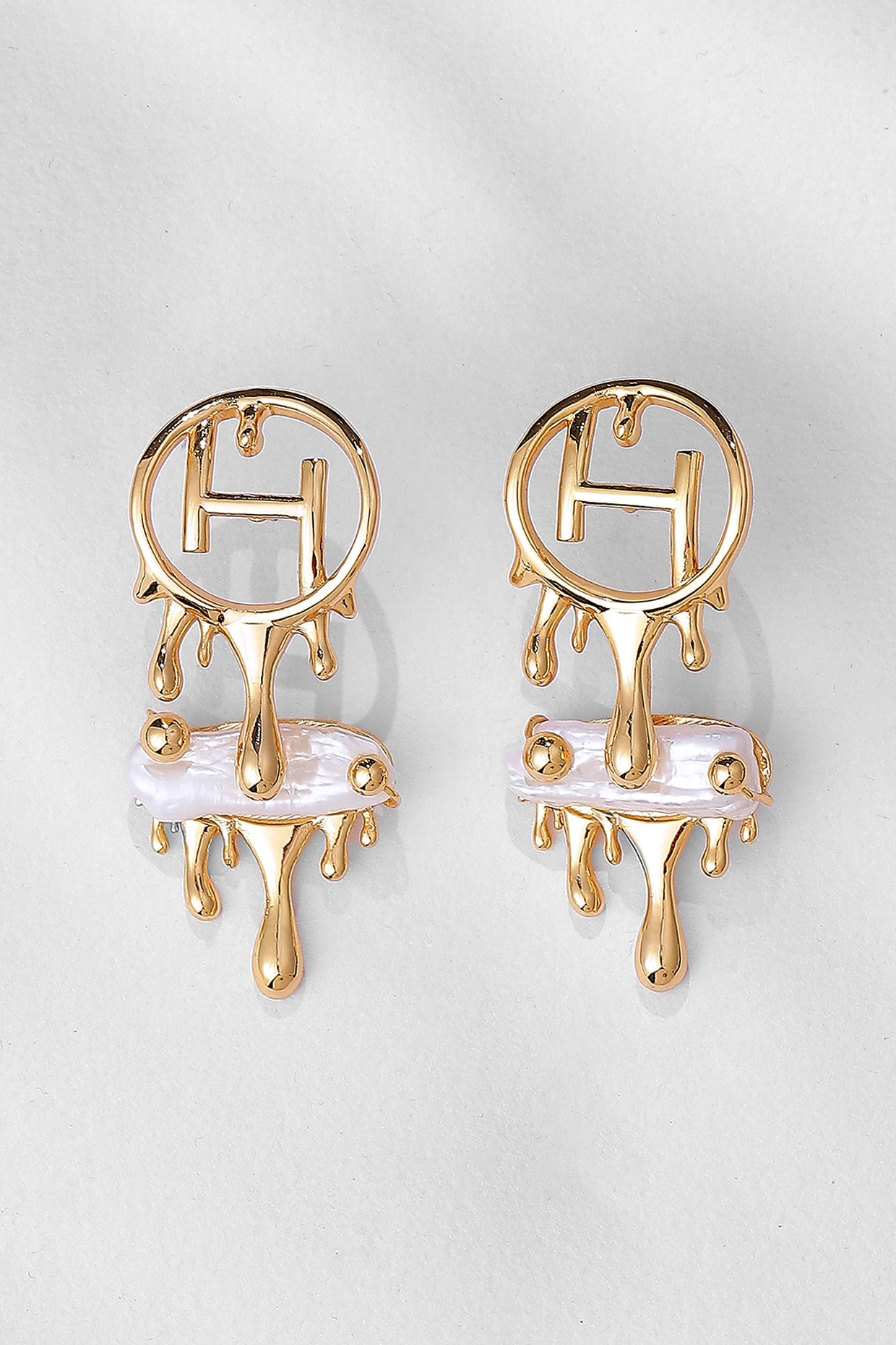 22kt Gold Plated Pearl Earrings