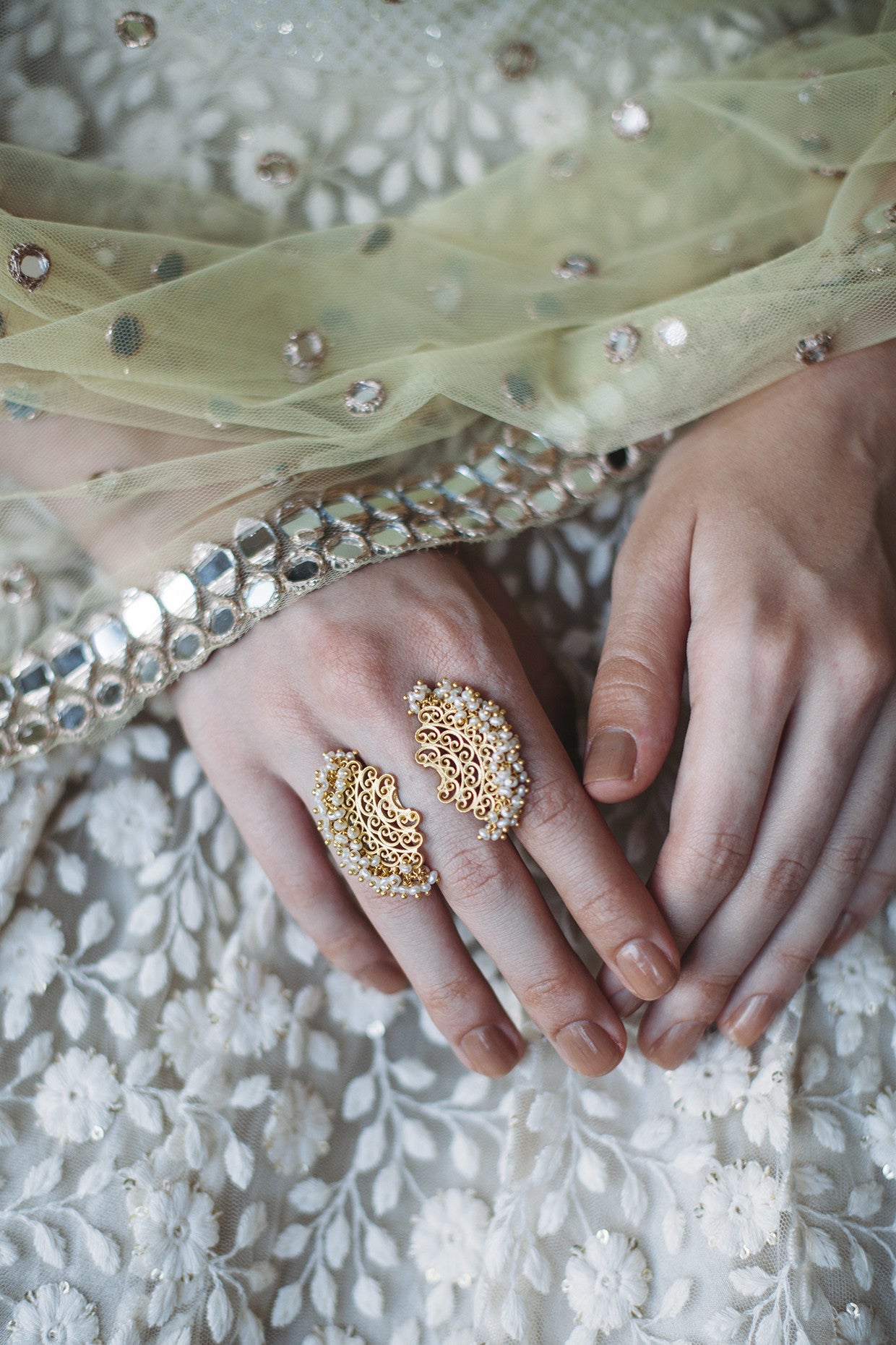 22kt Gold Plated Pearl Ring