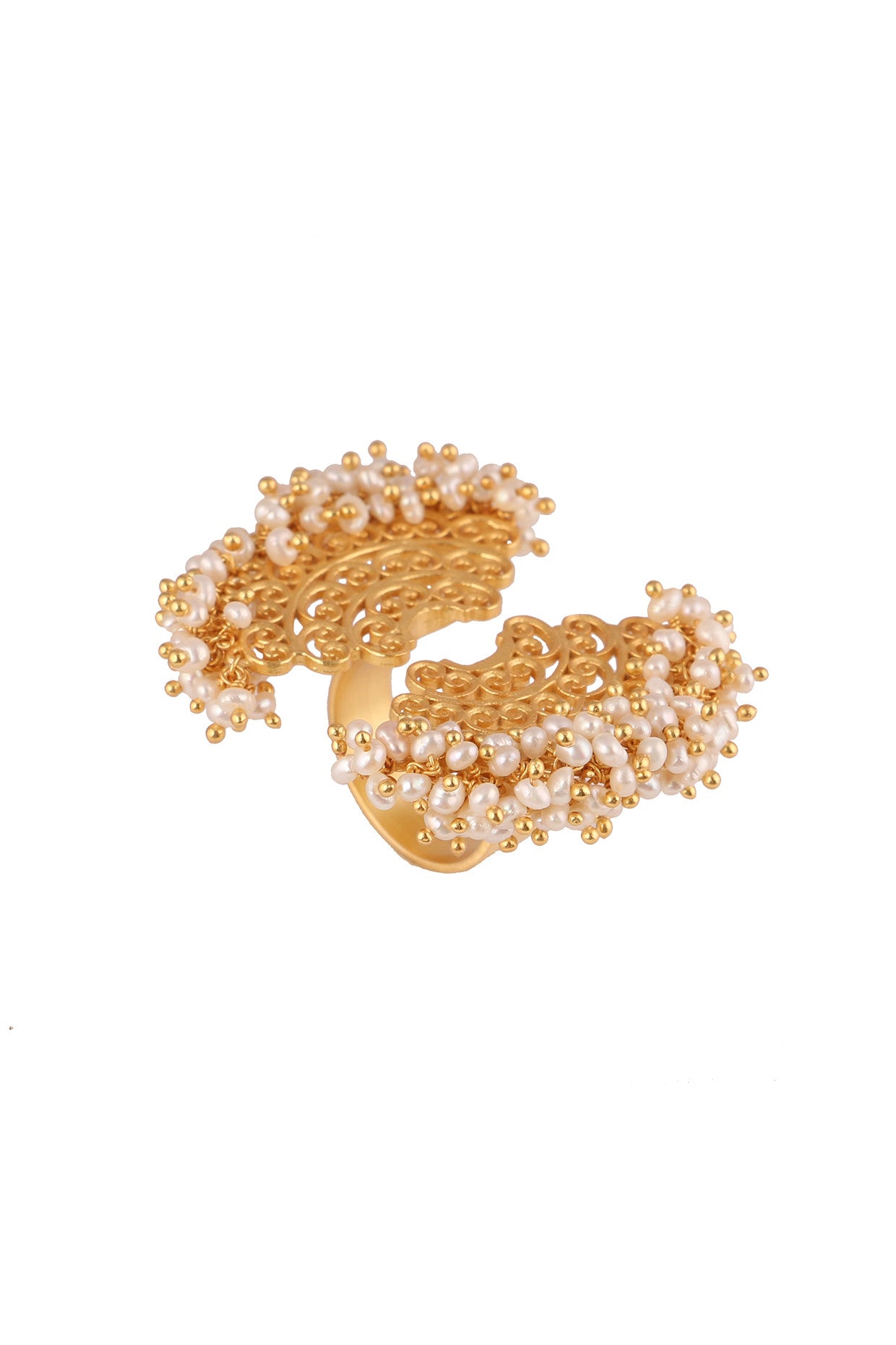 22kt Gold Plated Pearl Ring