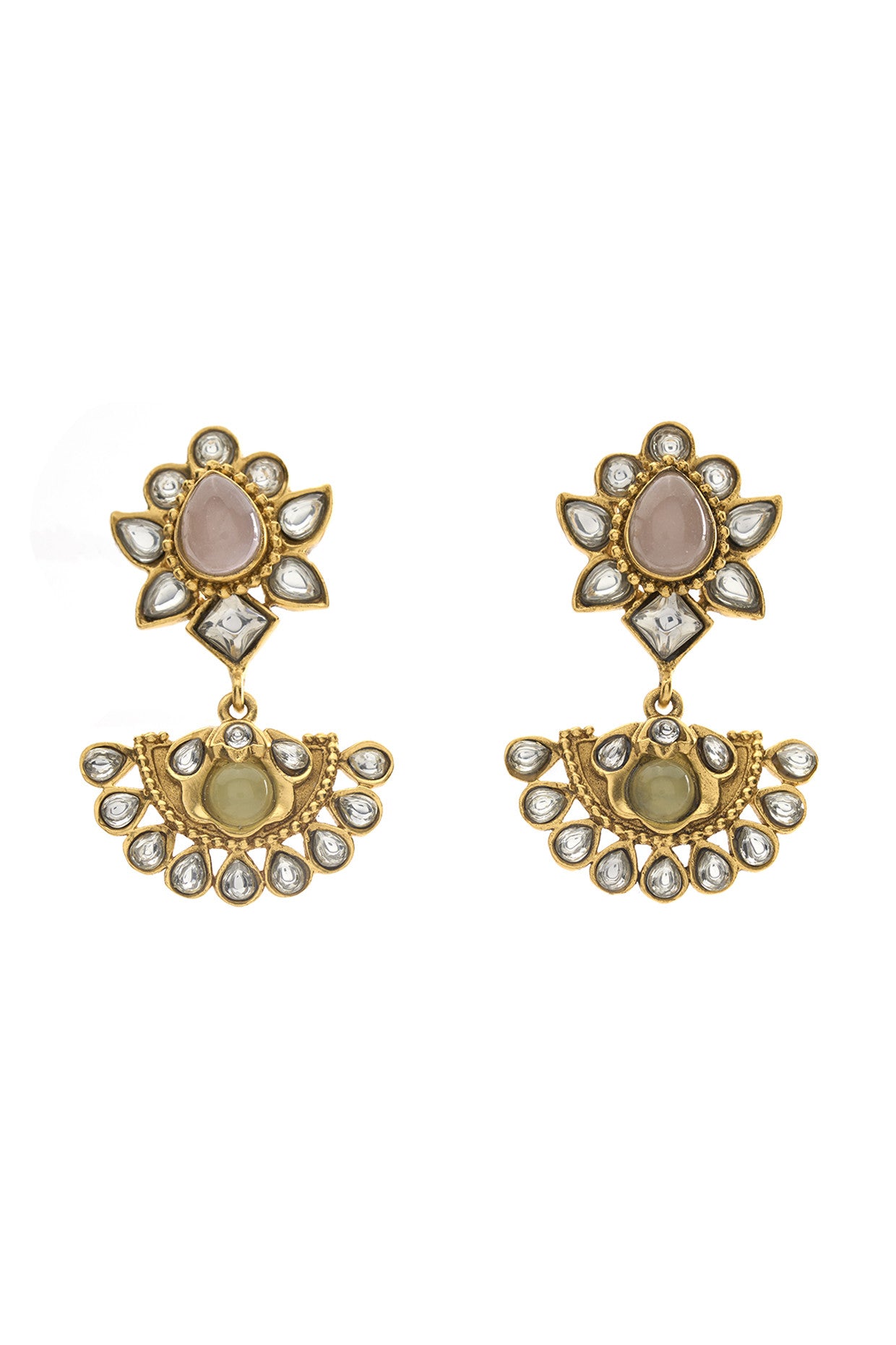 22kt Gold Plated Gulmohar Moon Drops