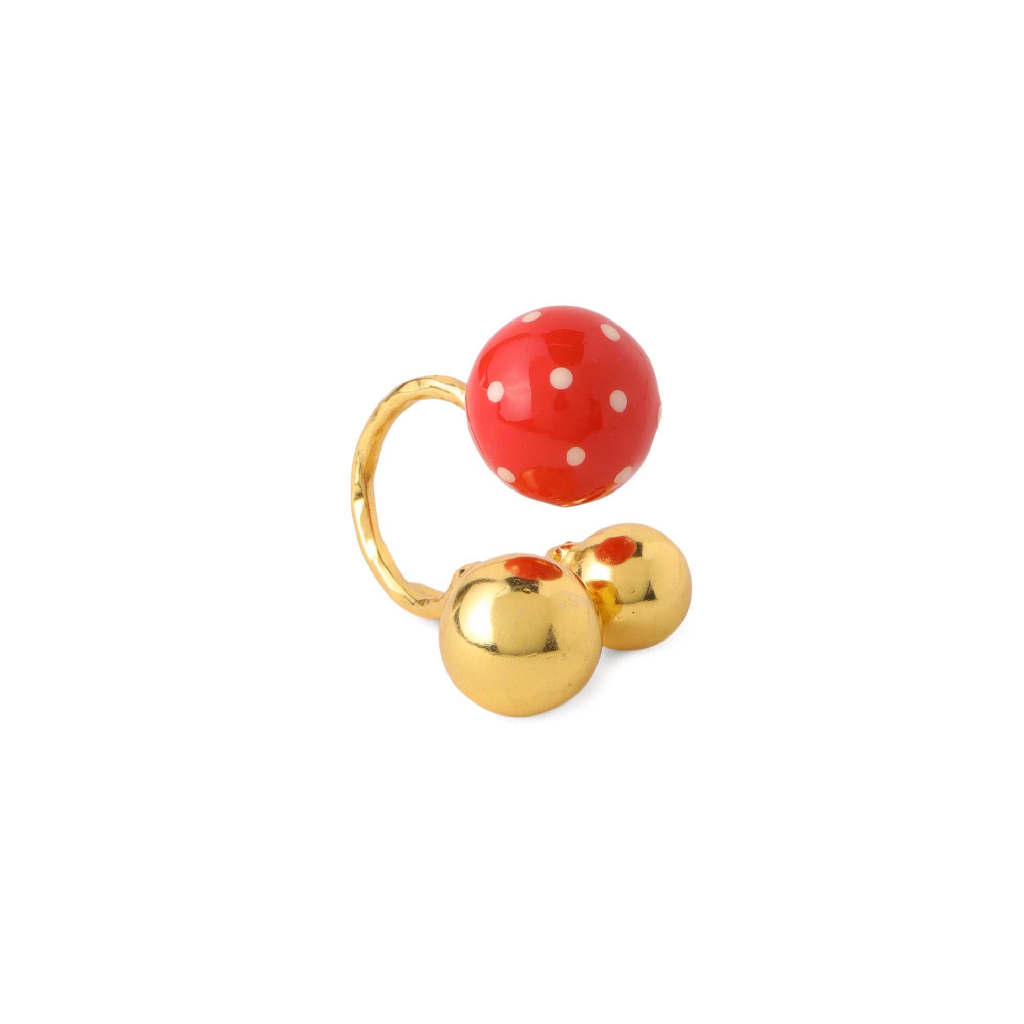 22kt Gold Plated Red Ring