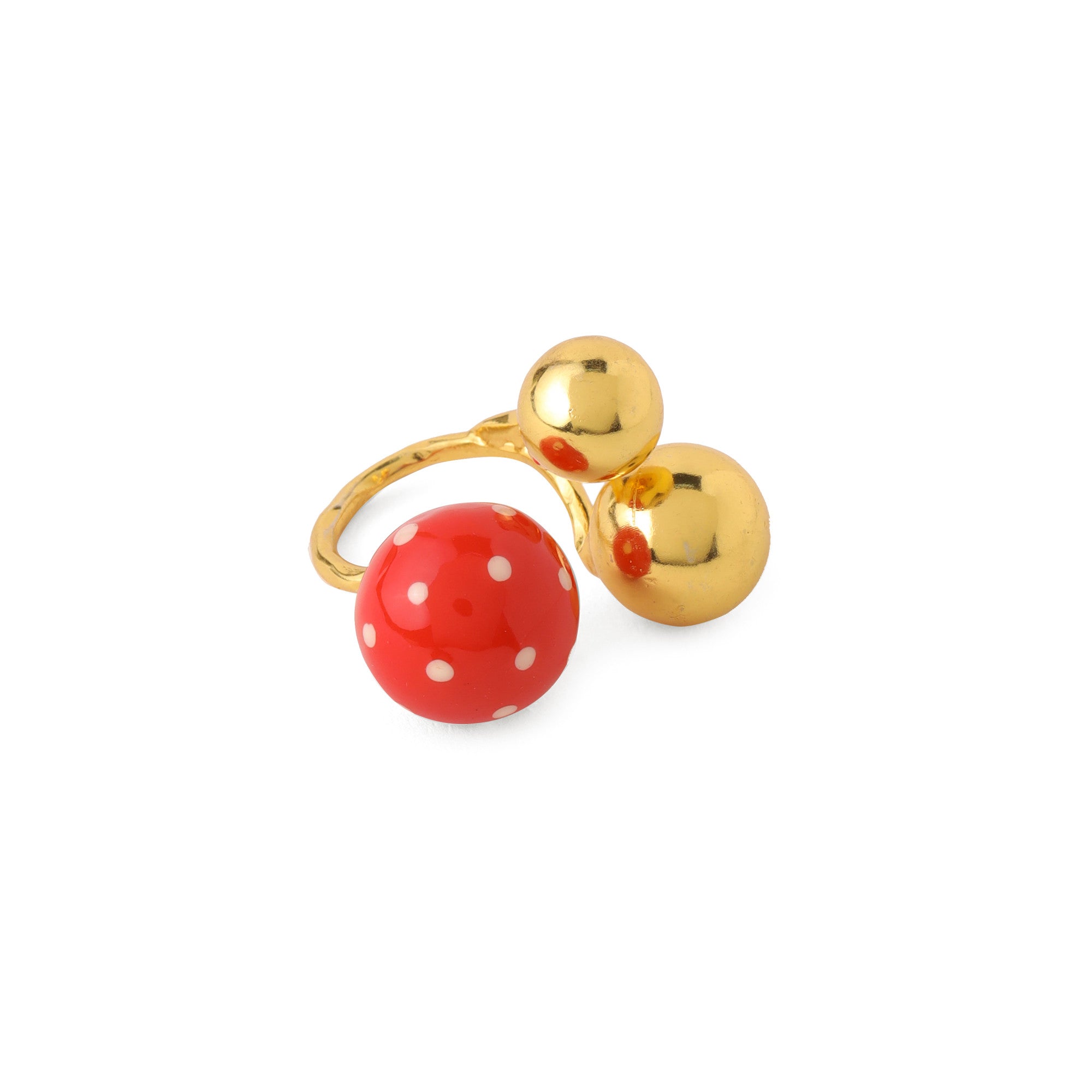 22kt Gold Plated Red Ring