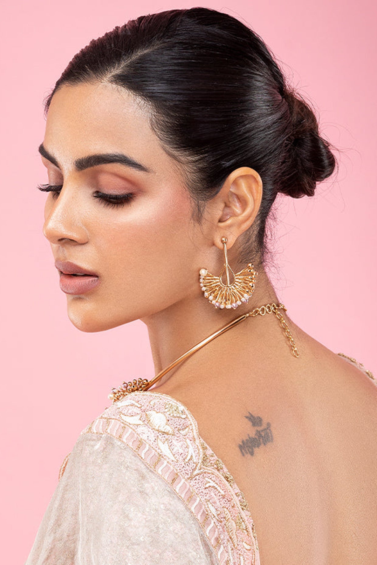 22kt Gold Plated Reefs & Pearls Earrings