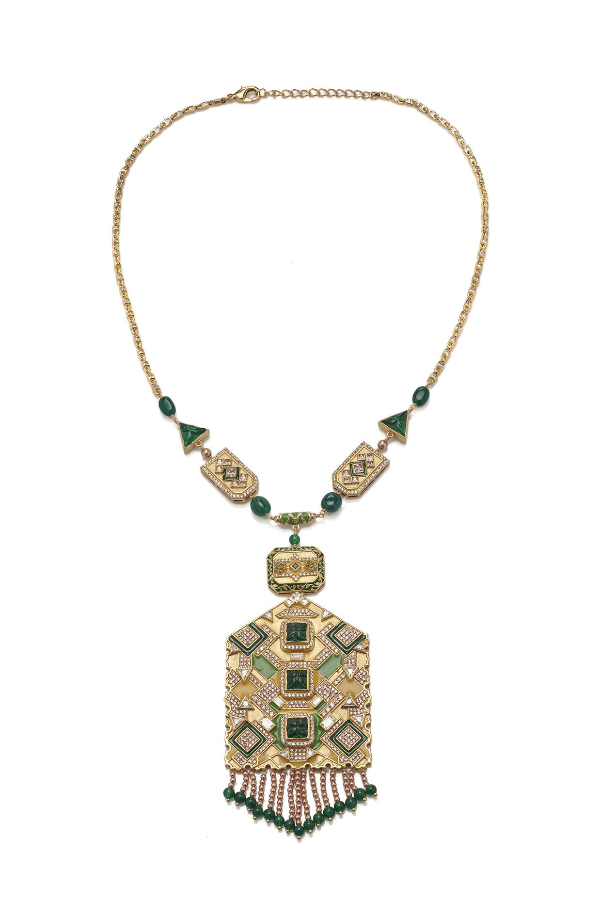 22kt Gold Plated Rumeli Angular Necklace