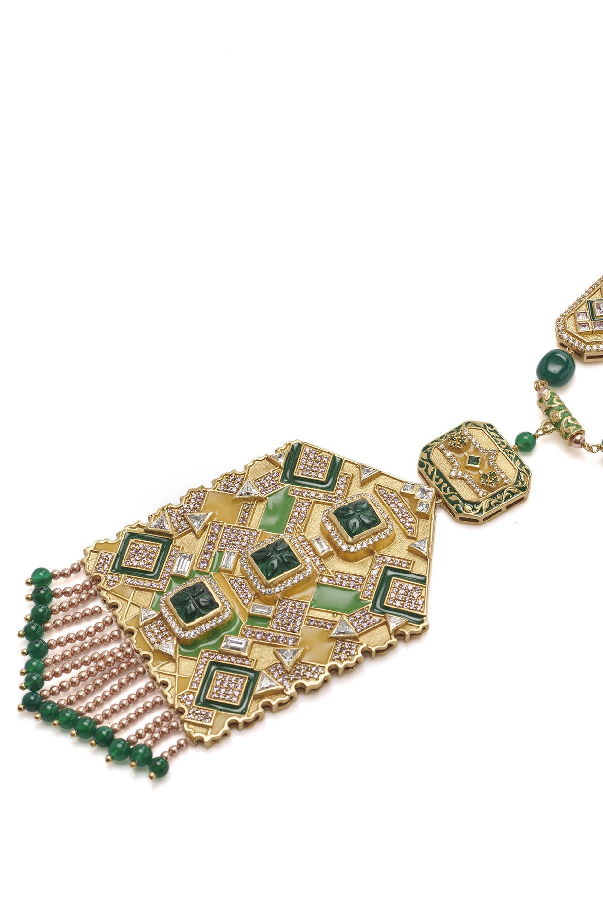 22kt Gold Plated Rumeli Angular Necklace