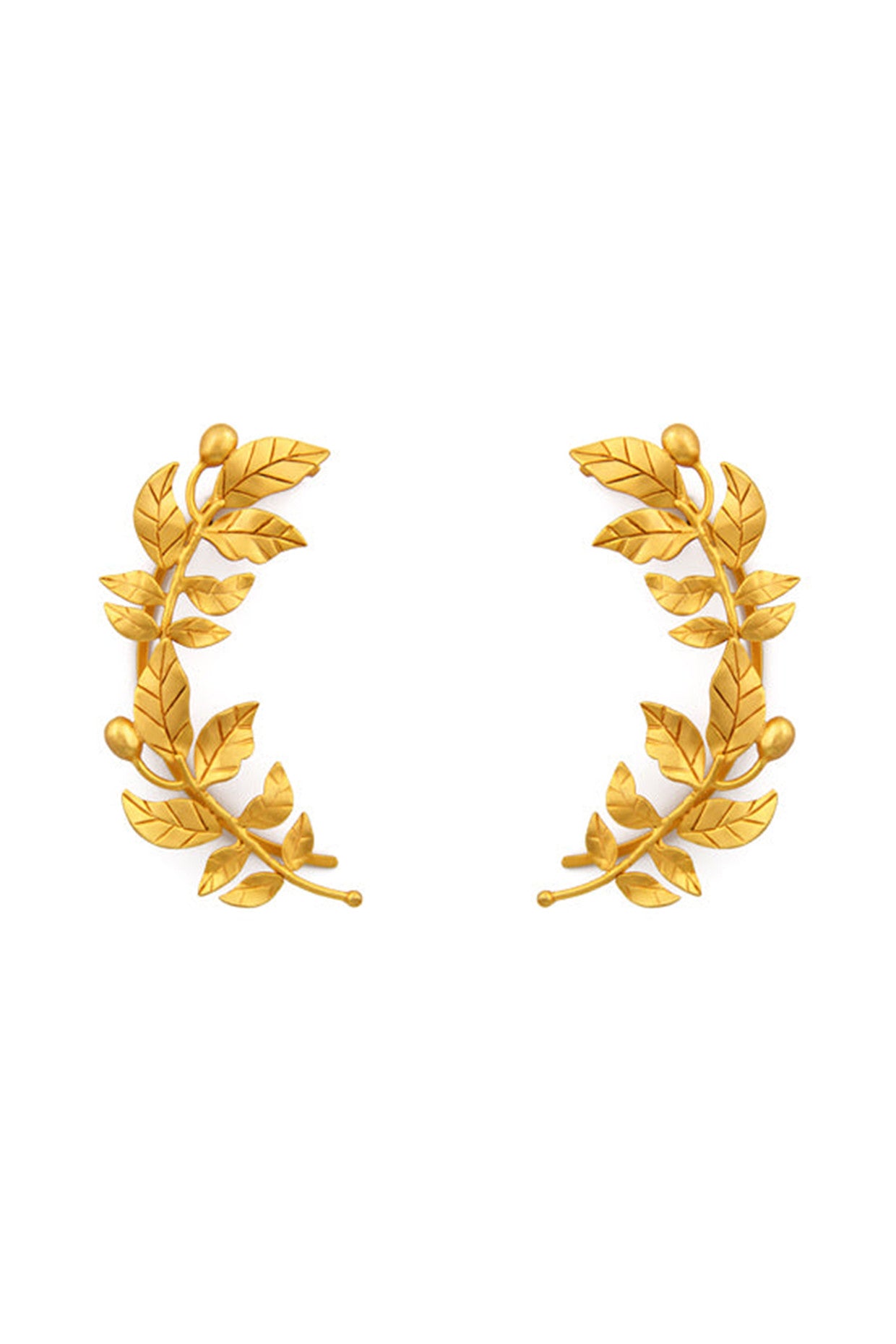 22kt Gold Plated Rose Vine Earcuffs