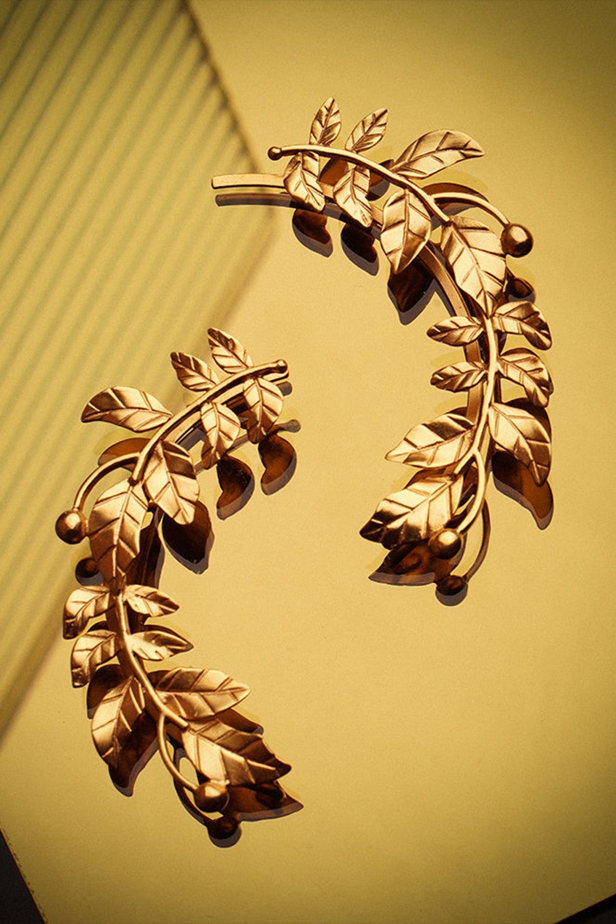 22kt Gold Plated Rose Vine Earcuffs