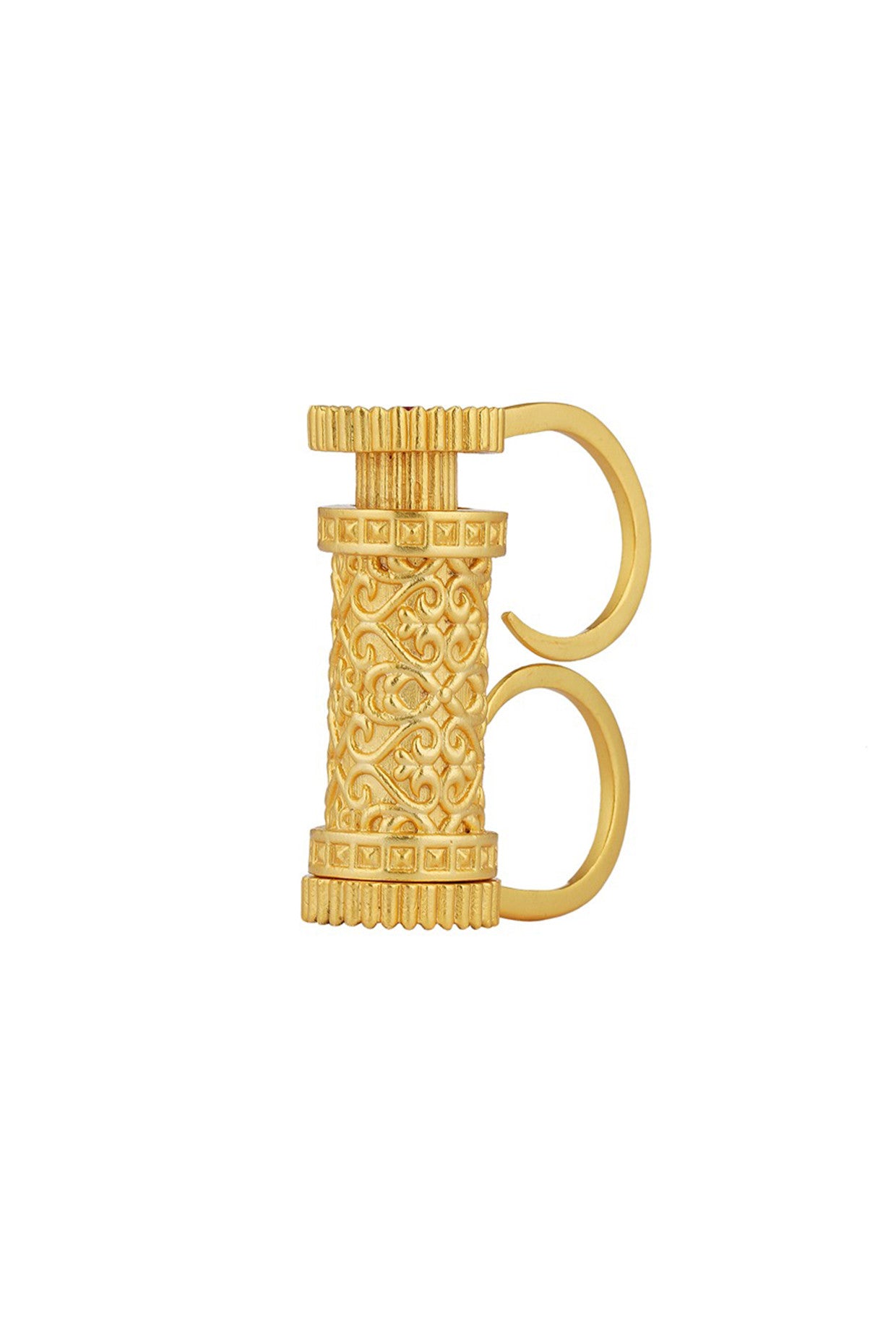 22kt Gold Plated Scrolls of Time Statement Ring