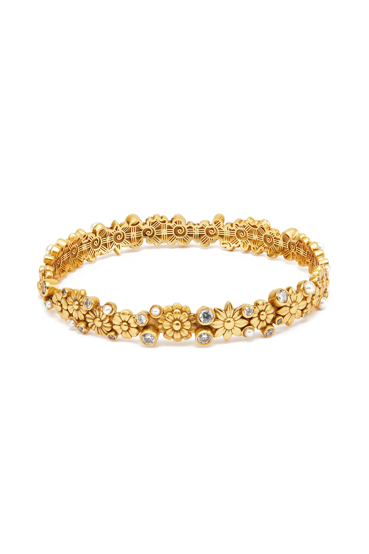 22kt Gold Plated Opaline Semi-Precious Stone Bangle