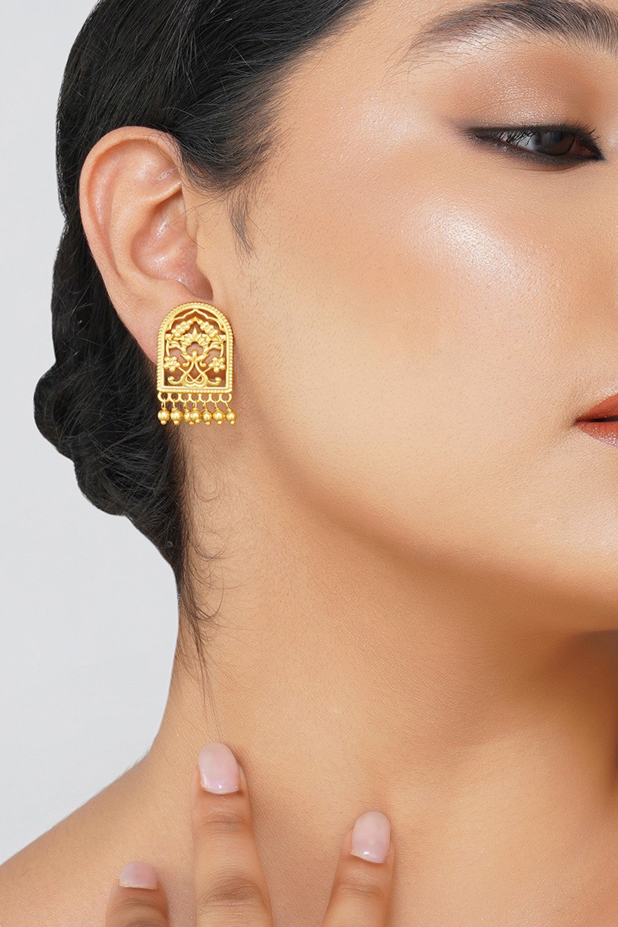 22kt Gold Plated Timeless Treasures Filigree Stud Earrings