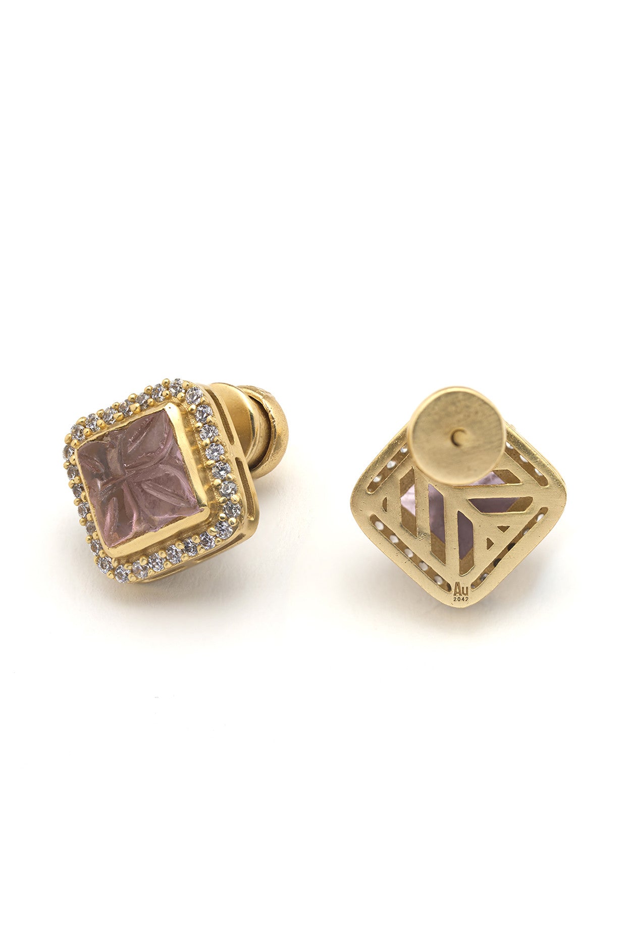 22kt Gold Plated Rumeli Miniature Studs Earrings