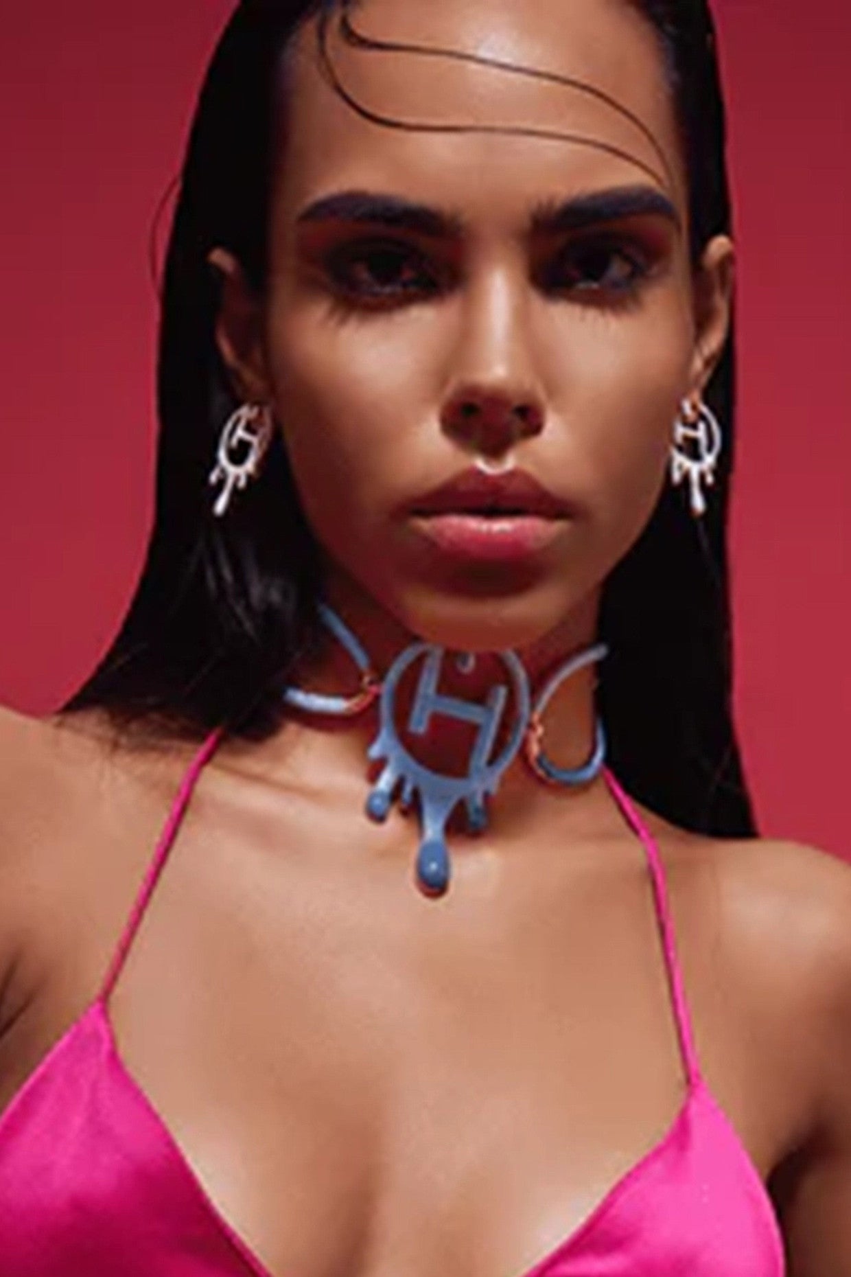 22kt Gold Plated White Earrings