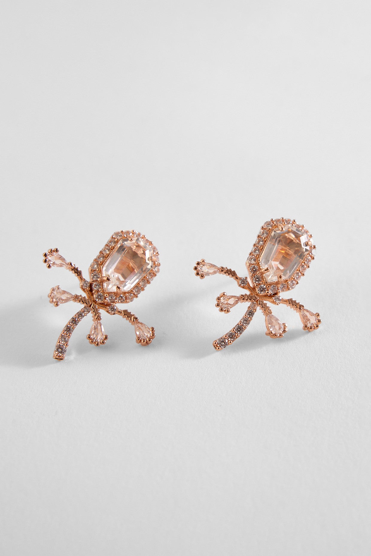 22kt Rose Gold Plated Champagne Earcuffs