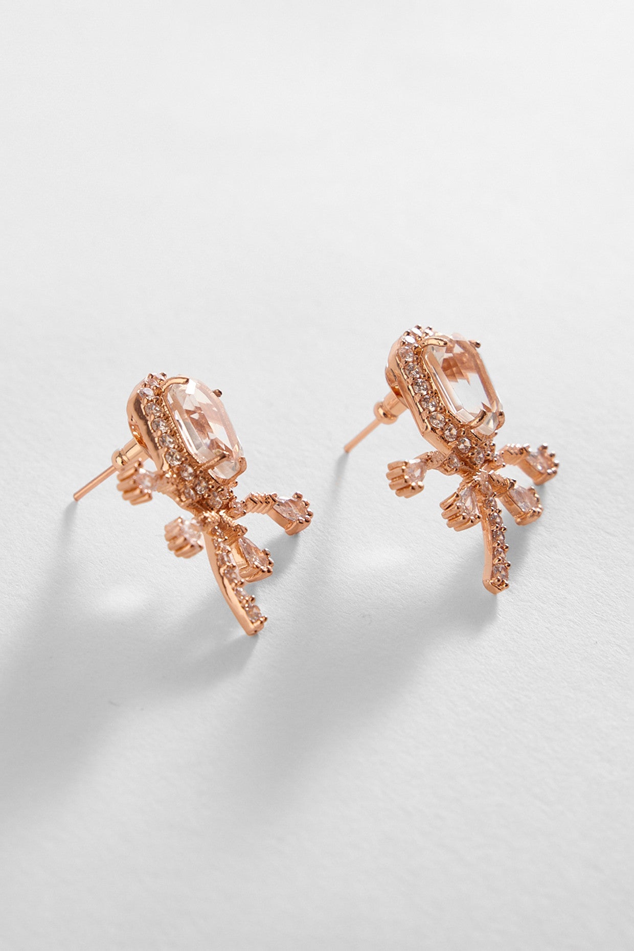 22kt Rose Gold Plated Champagne Earrings