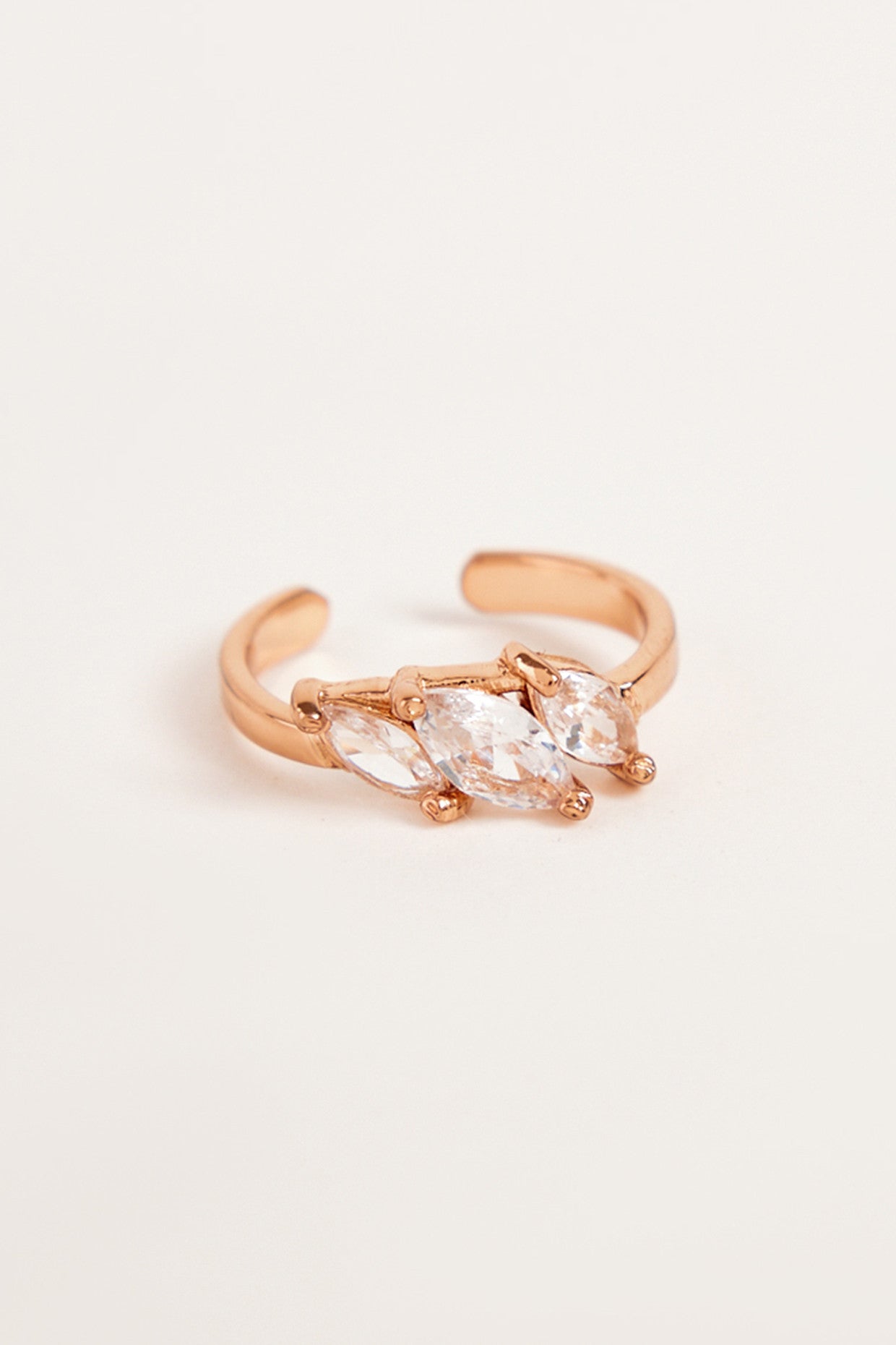 22kt Rose Gold Plated Marquis Ring