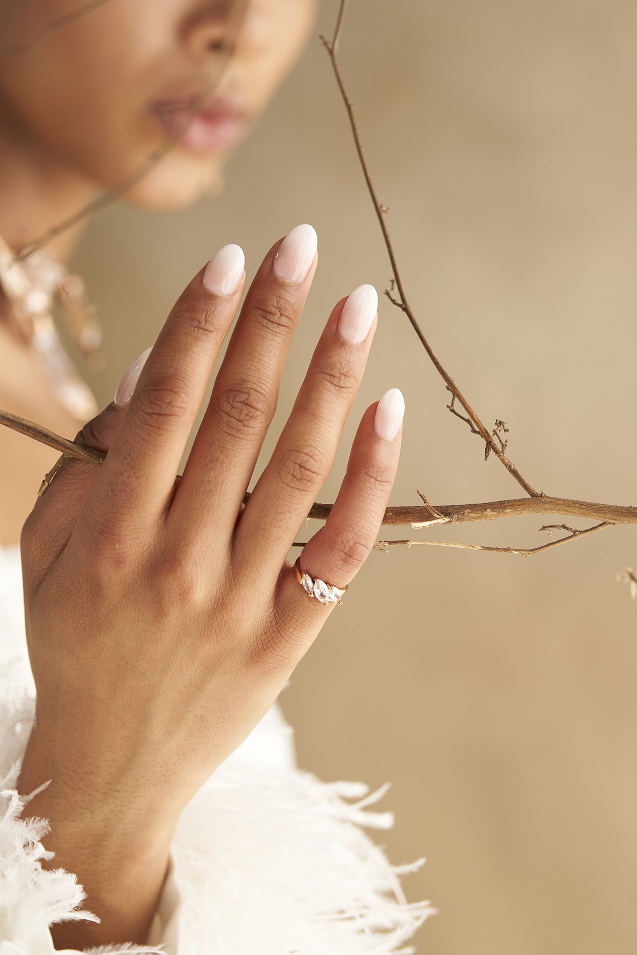 22kt Rose Gold Plated Marquis Ring
