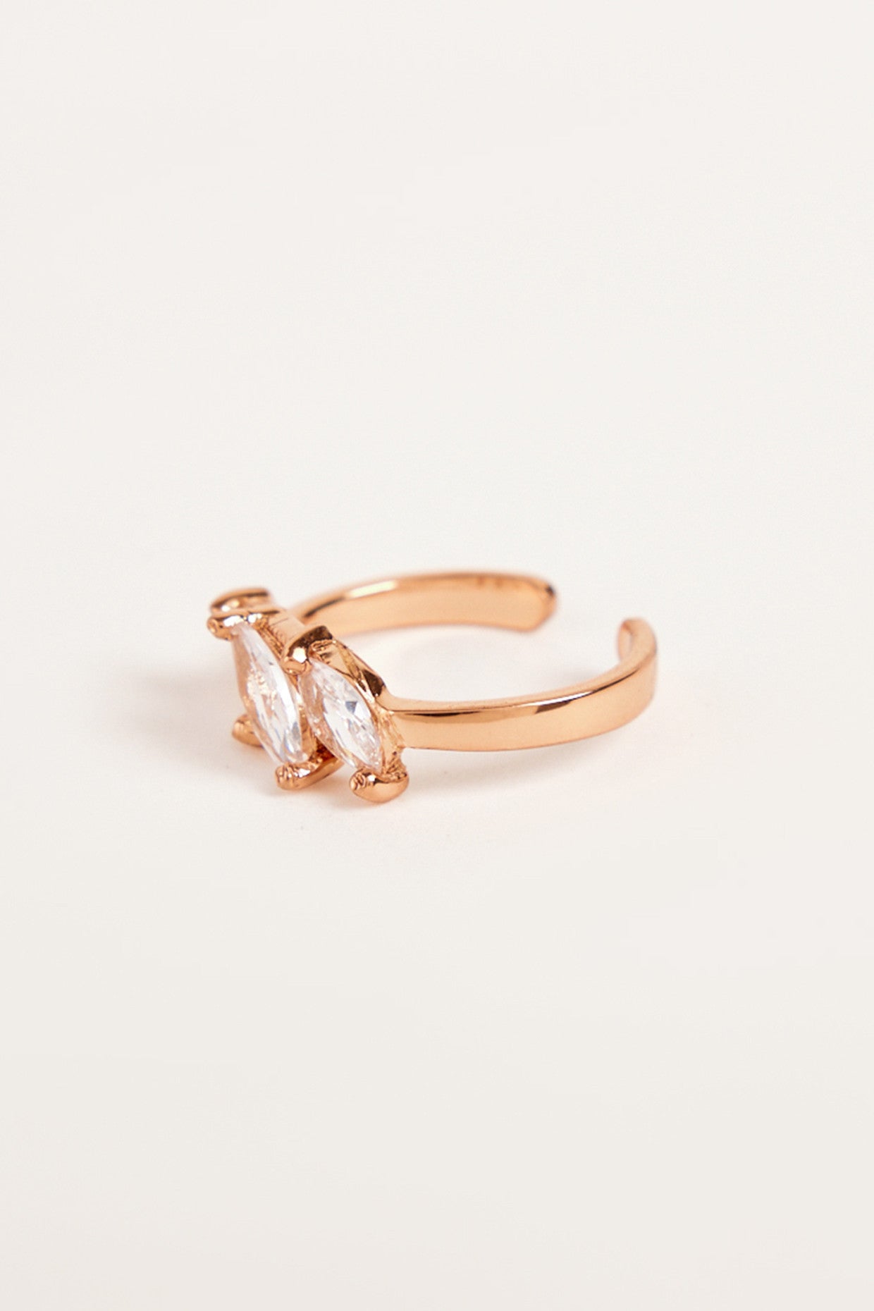 22kt Rose Gold Plated Marquis Ring