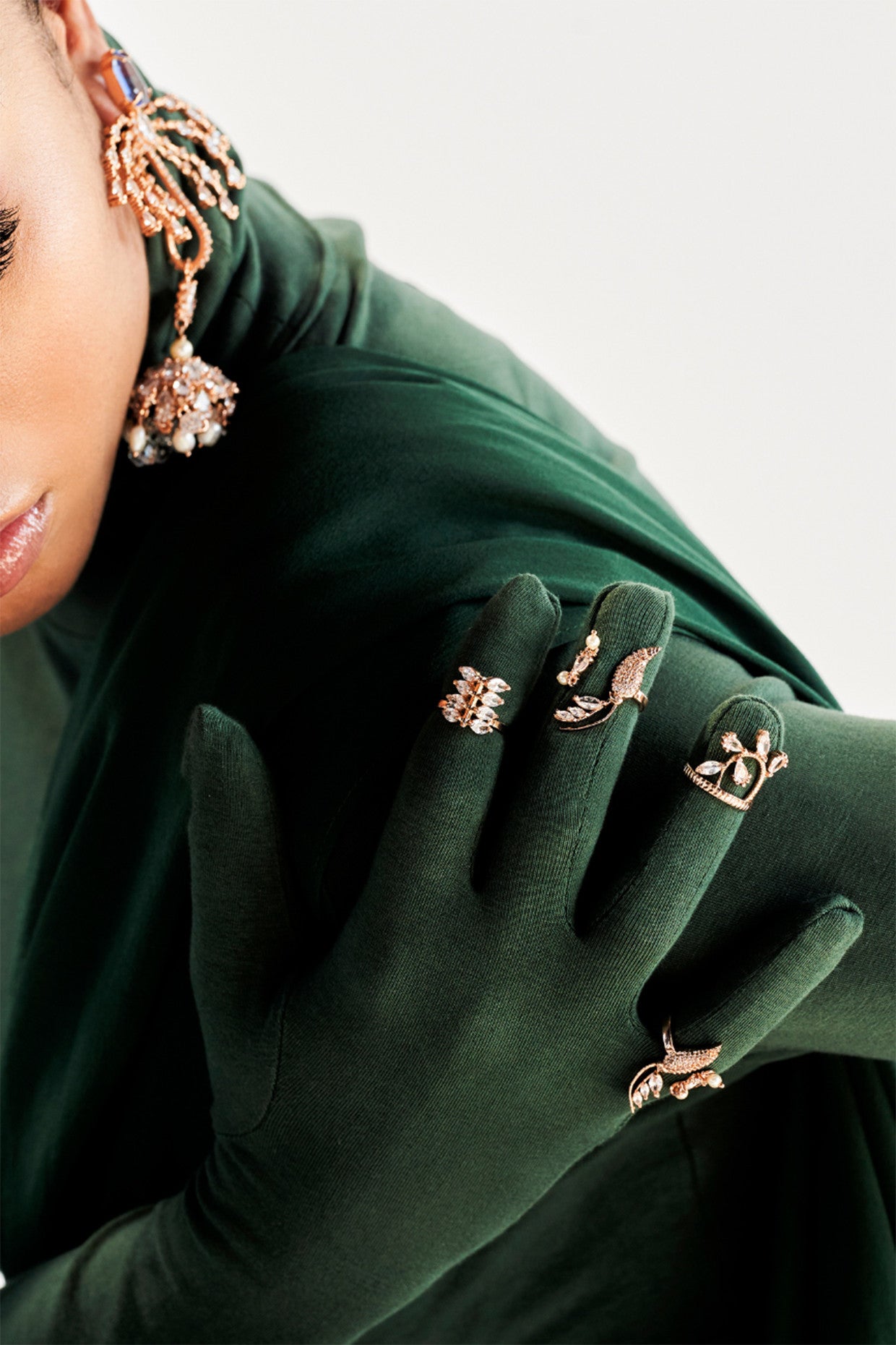 22kt Rose Gold Plated Marquis Ring