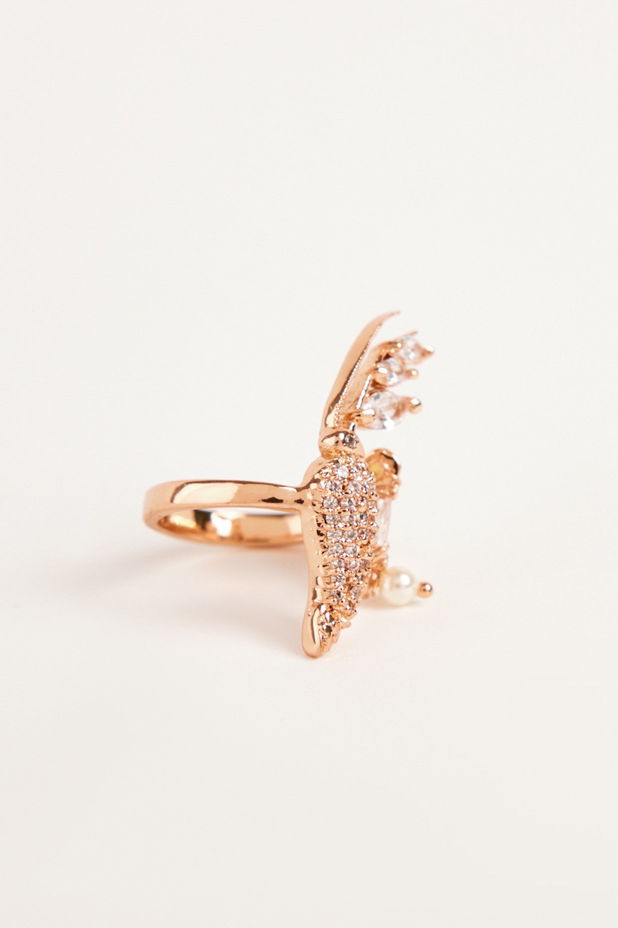 22kt Rose Gold Plated Marquis Ring