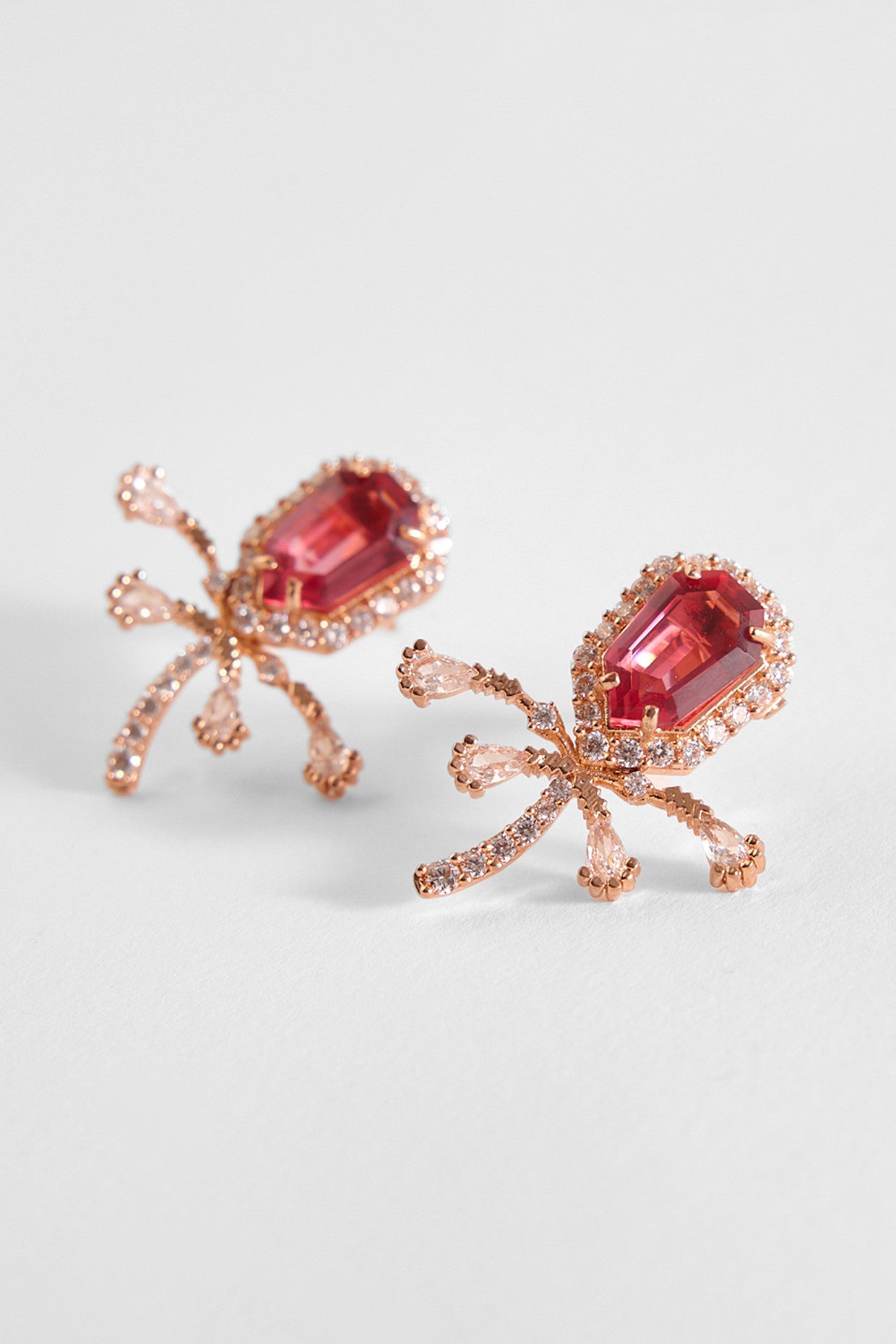 22kt Rose Gold Plated Rose Earcuffs