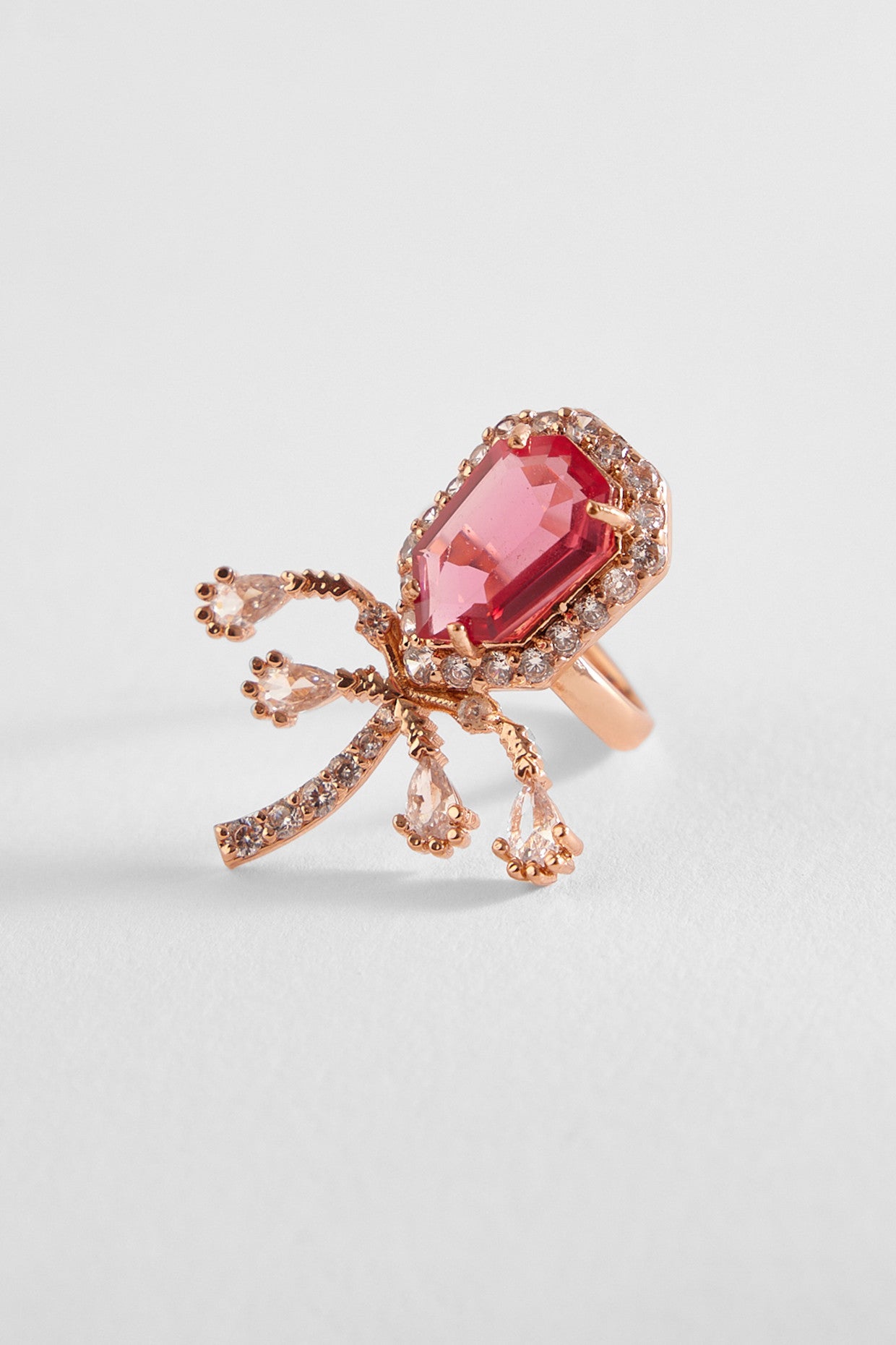 22kt Rose Gold Plated Rose Ring