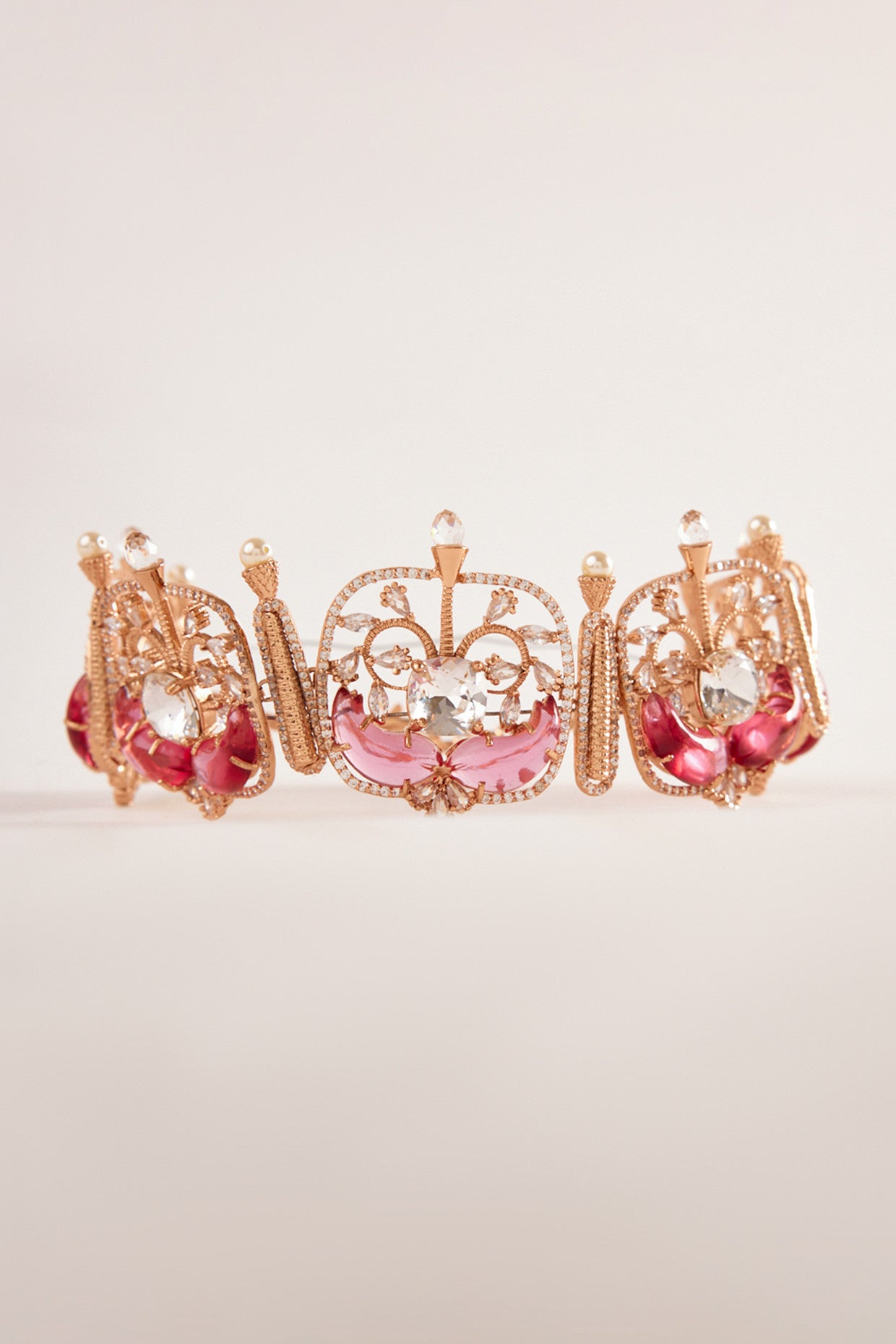 22kt Rose Gold Plated Rose Swarovski Choker