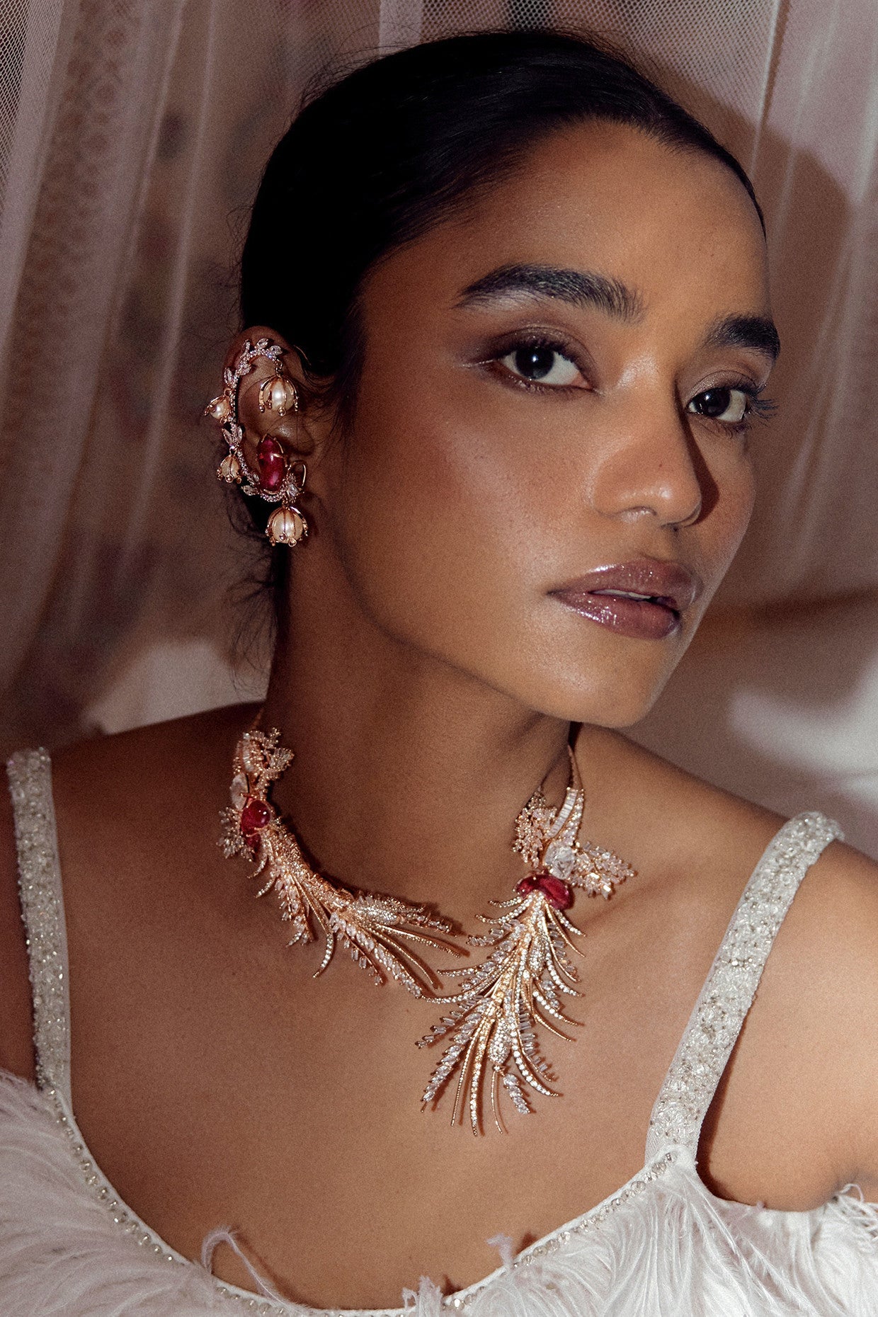 22kt Rose Gold Plated Swarovski Palm Choker