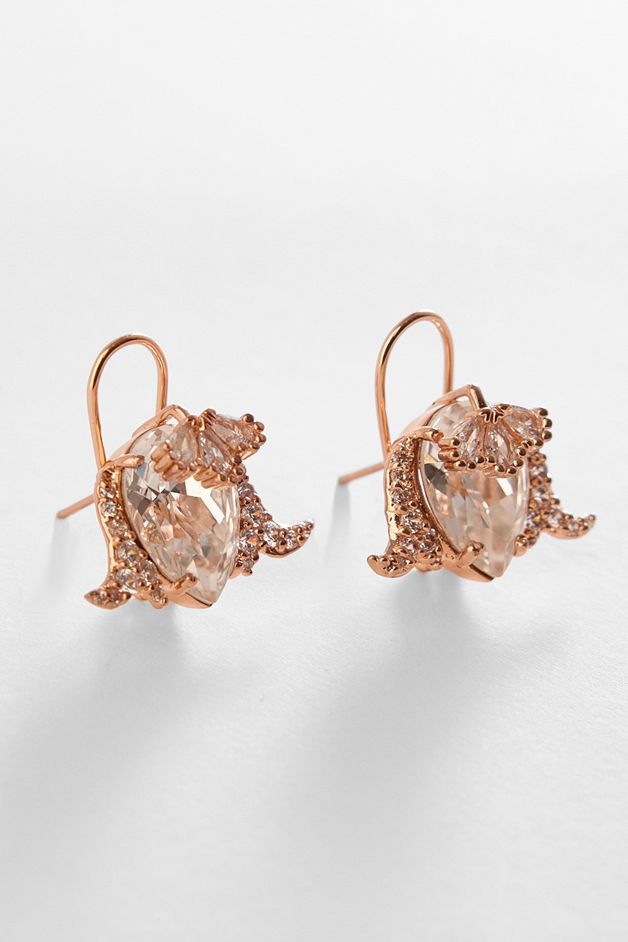 22kt Rose Gold Plated Swarovski Earrings