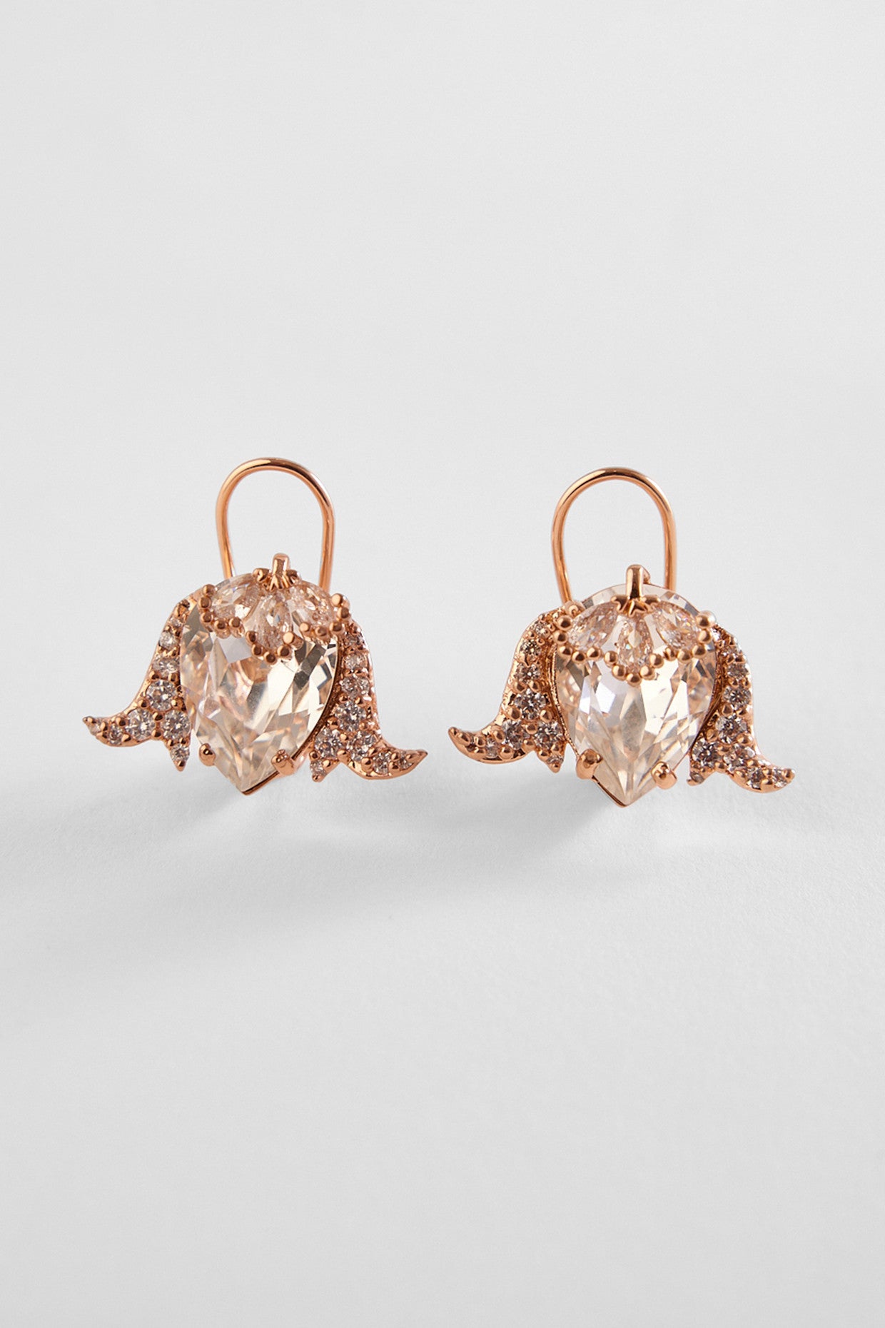 22kt Rose Gold Plated Swarovski Earrings