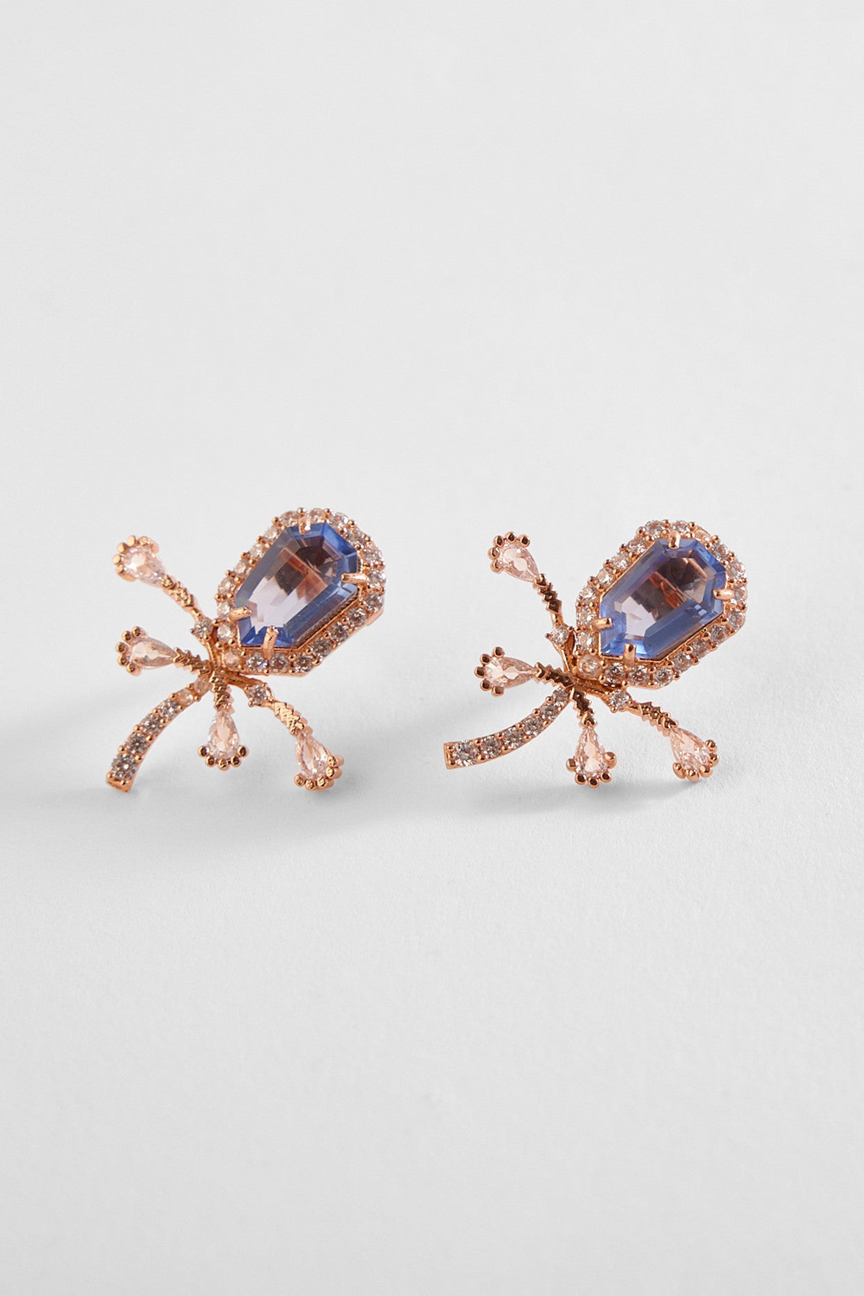 22kt Rose Gold Plated Tanzanite Earcuffs