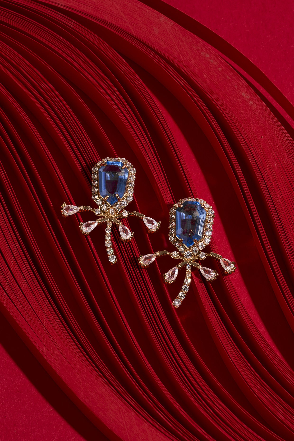 22kt Rose Gold Plated Tanzanite Earcuffs