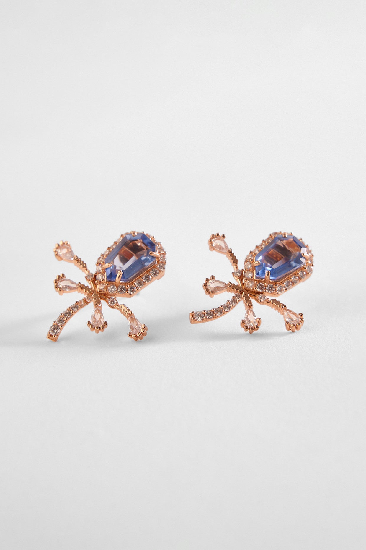 22kt Rose Gold Plated Tanzanite Earrings