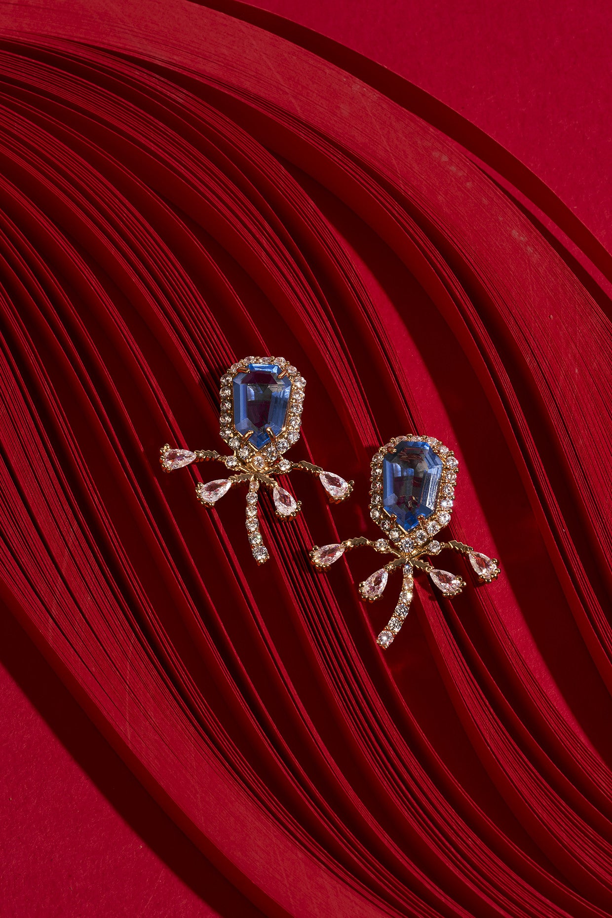 22kt Rose Gold Plated Tanzanite Earrings