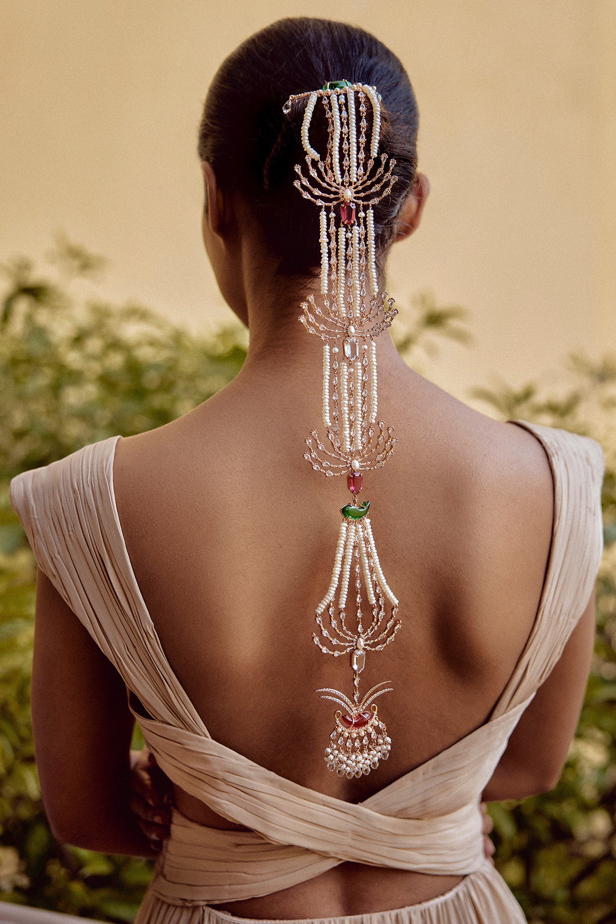 22kt Rose Gold Plated Pastel Zircon Hair Accessory