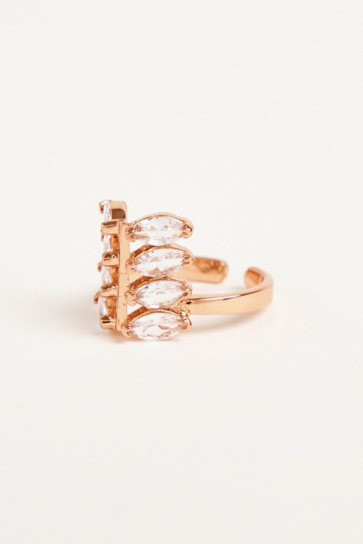 22kt Rose Gold Plated Zircon Ring