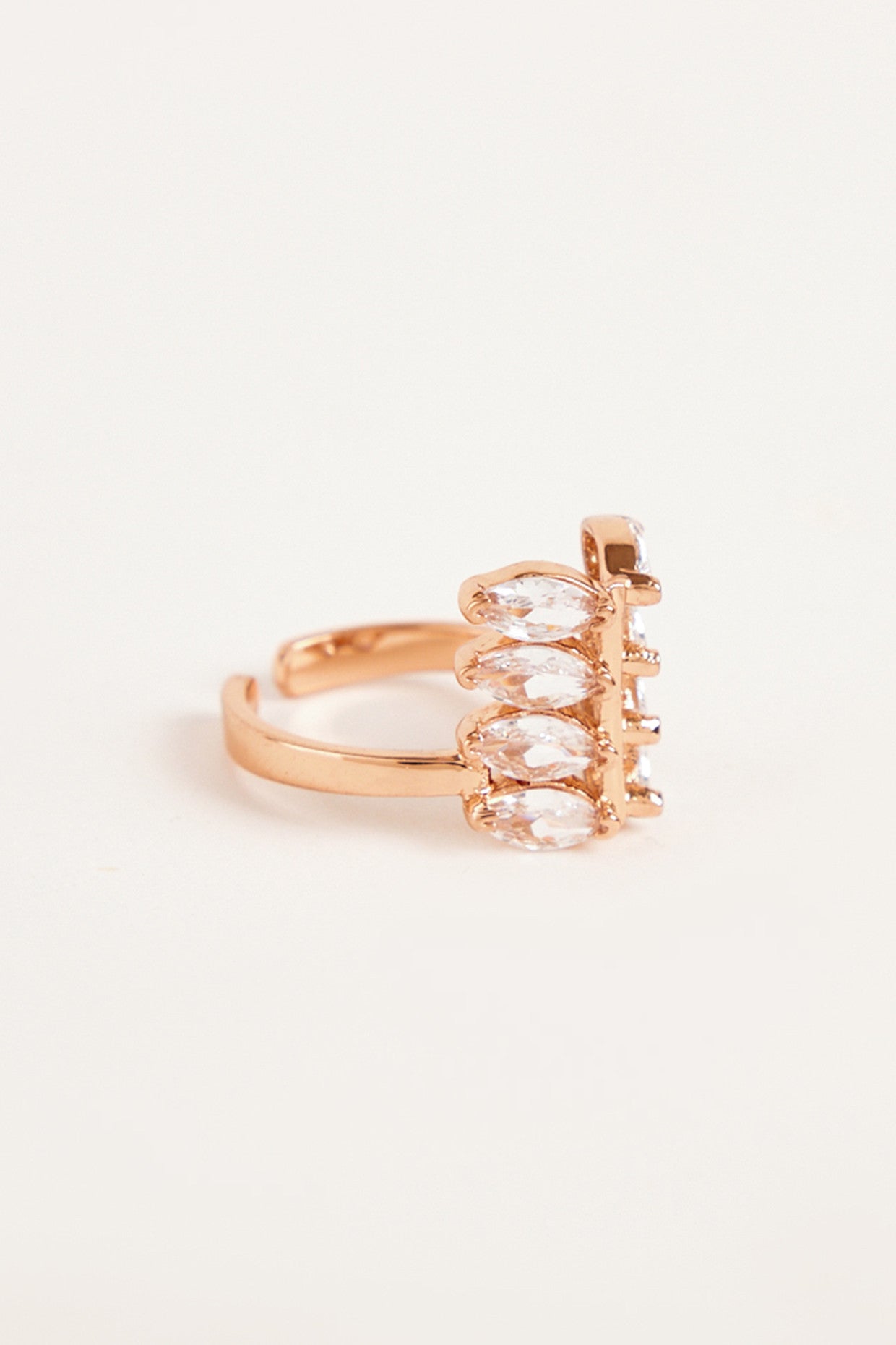 22kt Rose Gold Plated Zircon Ring