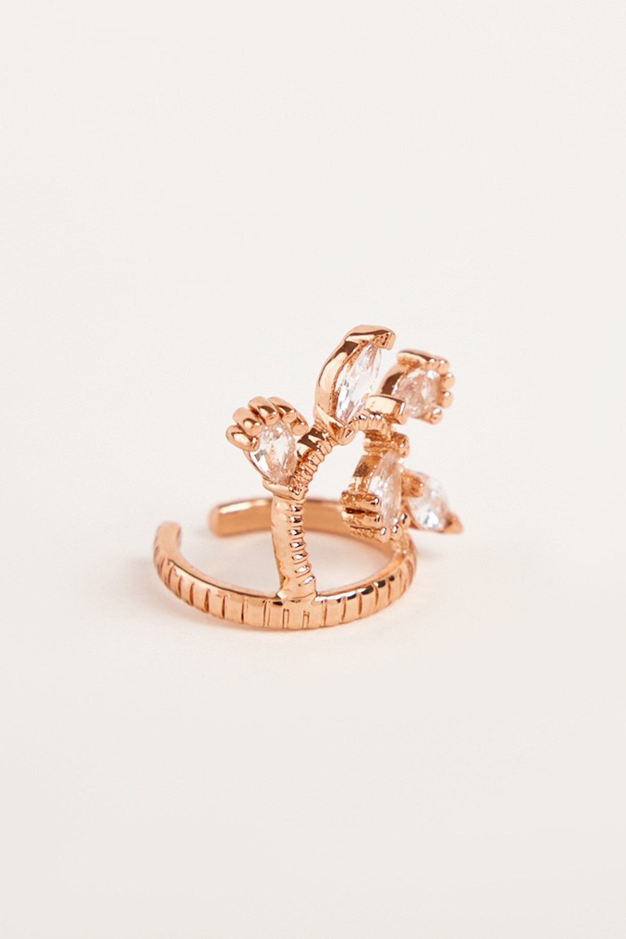 22kt Rose Gold Plated Zircon Ring