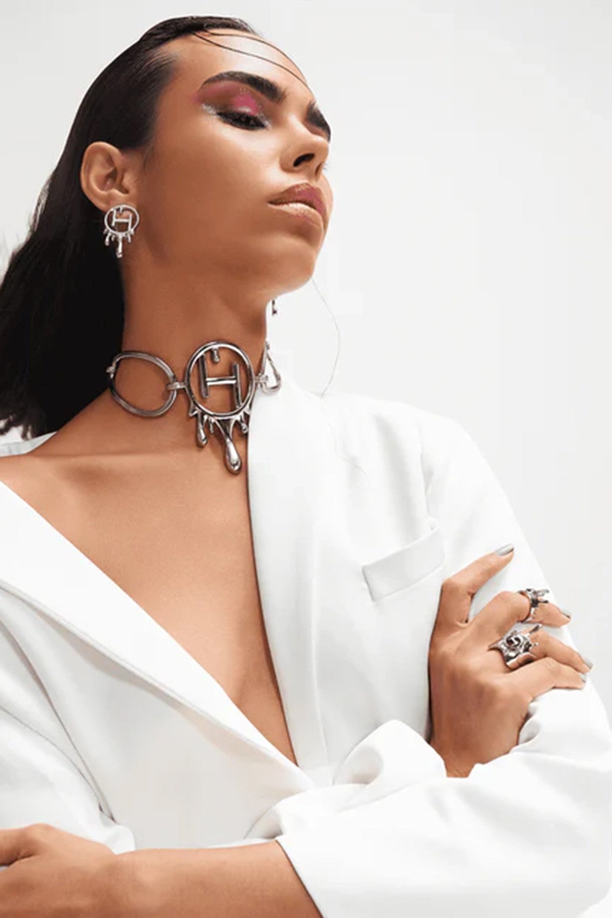 22kt Silver Plated Drip Ring